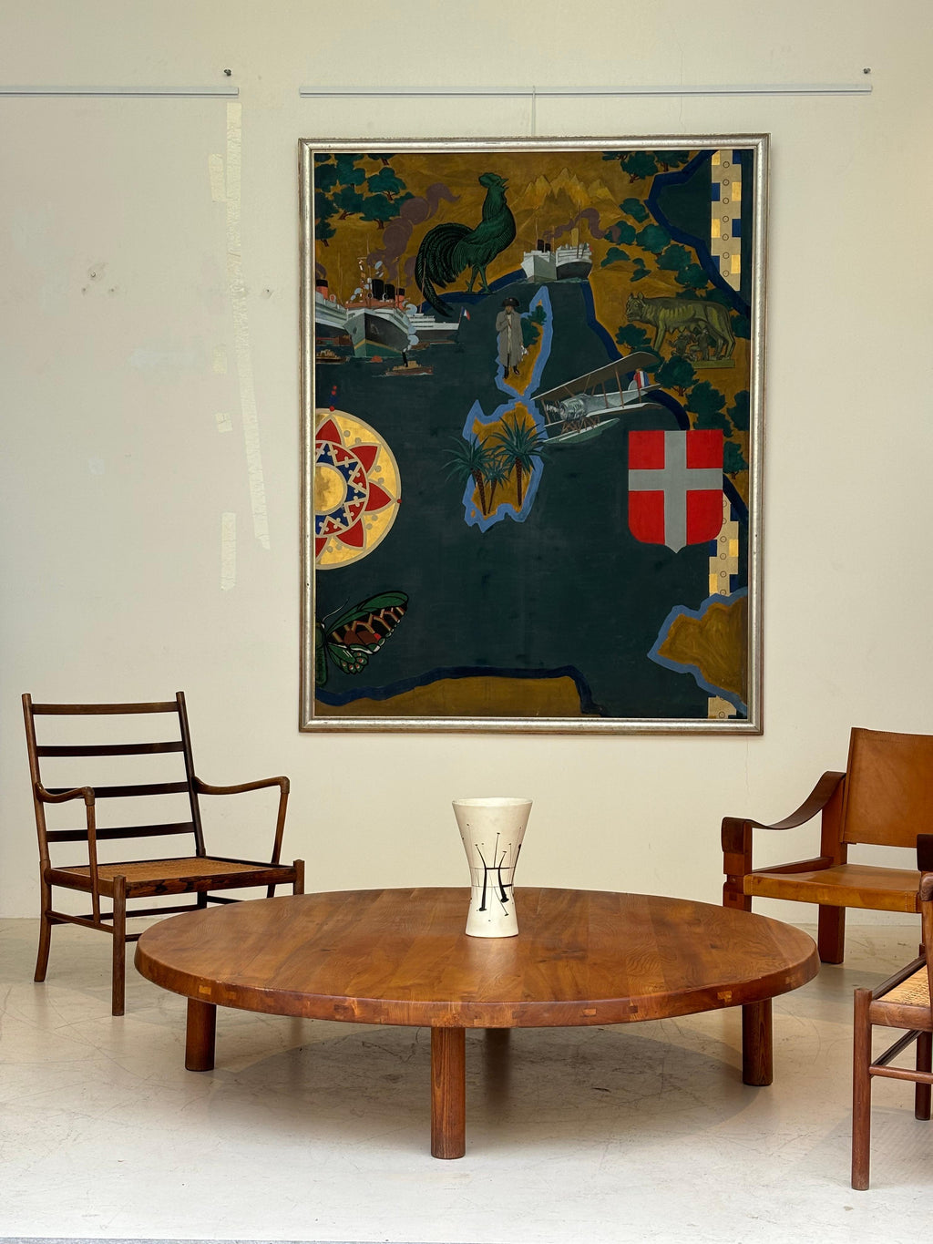 Incredible coffee table T02 special order by Pierre Chapo circa 1975