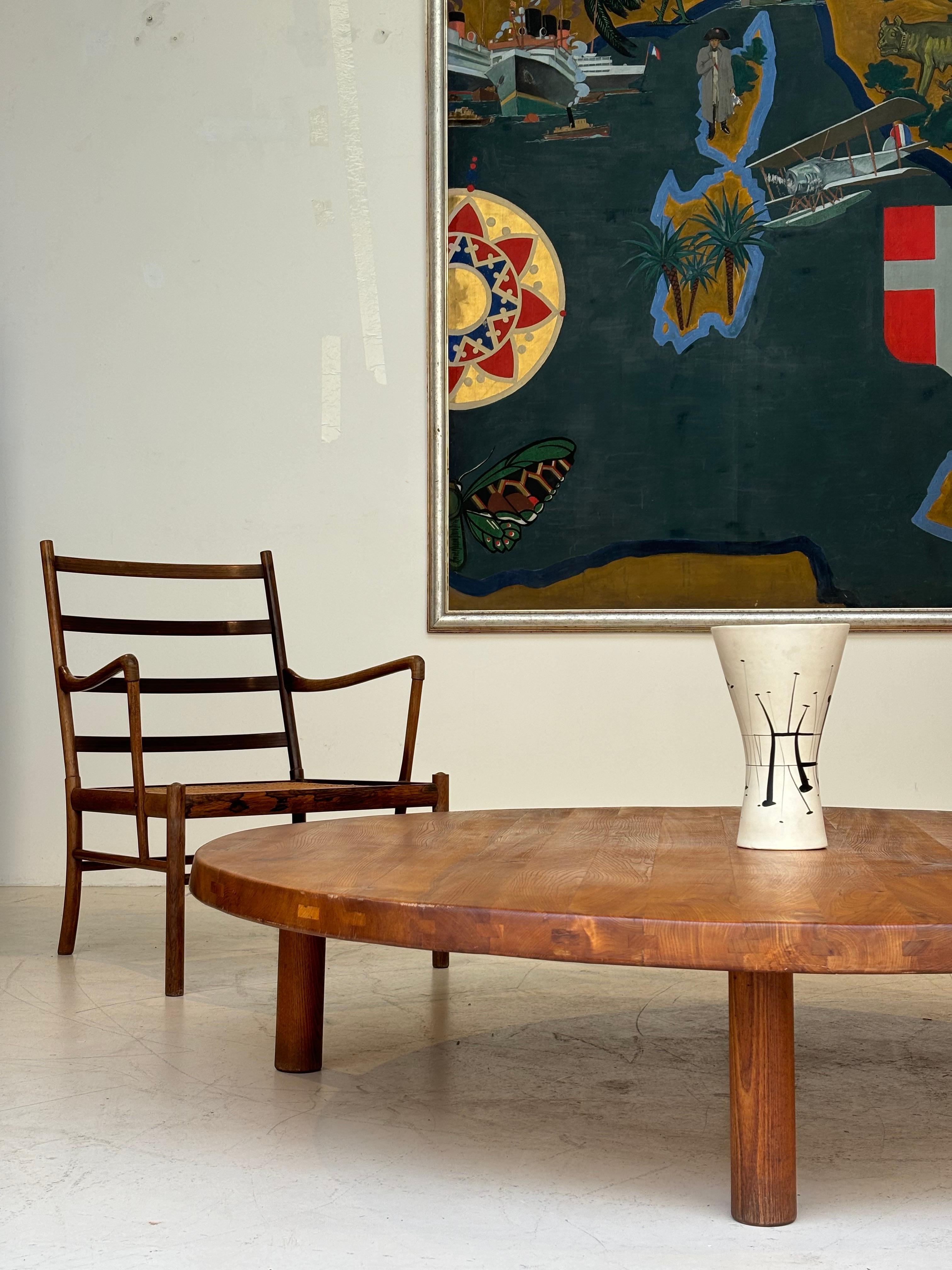 Incredible coffee table T02 special order by Pierre Chapo circa 1975
