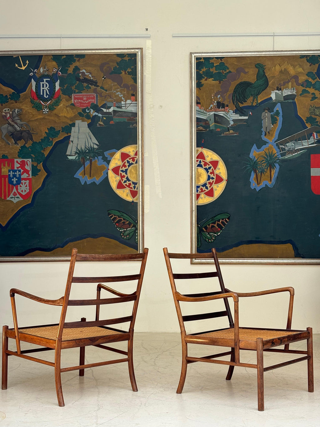 Pair of colonials armchairs by Ole Wanscher