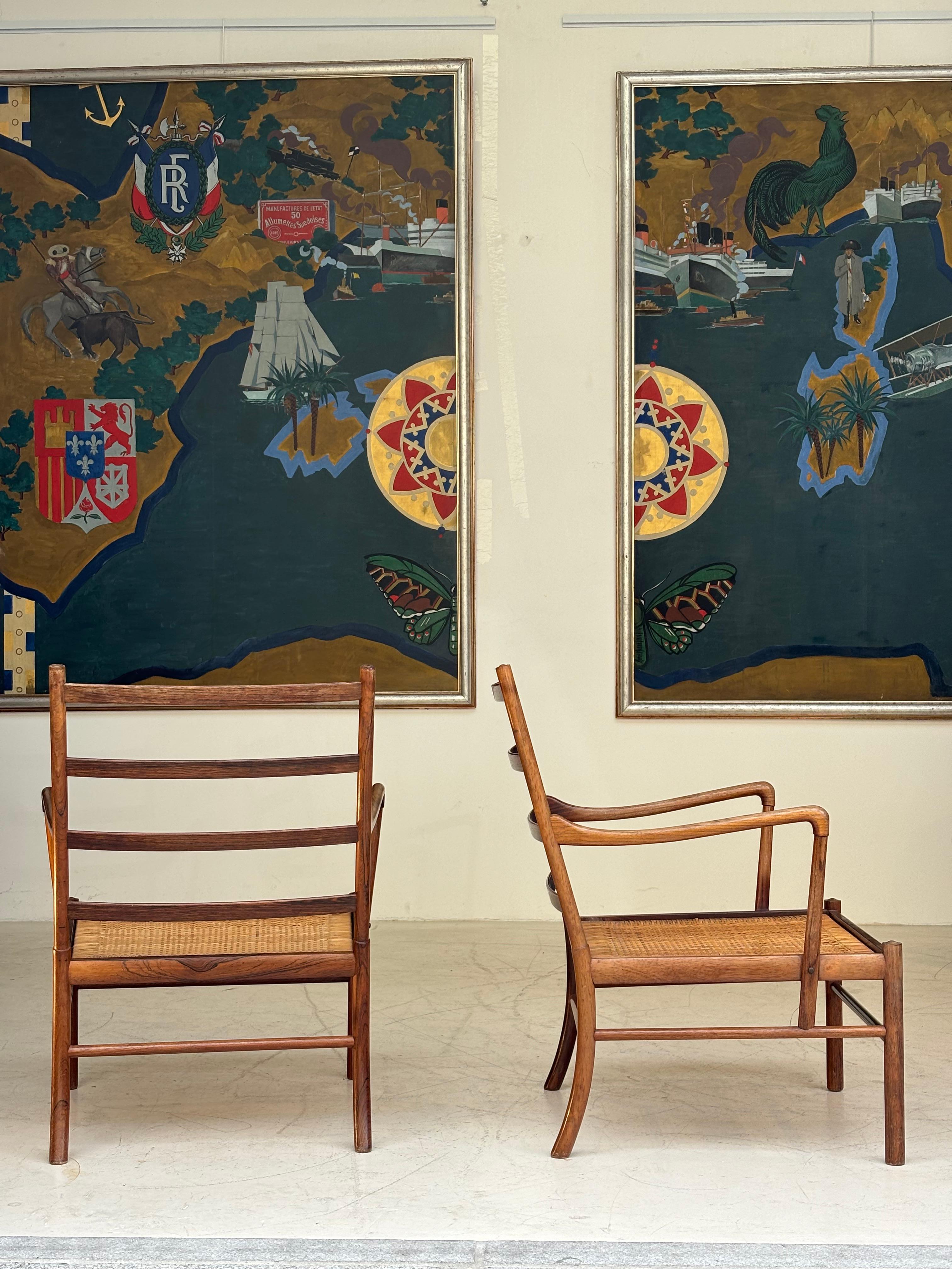 Pair of colonials armchairs by Ole Wanscher