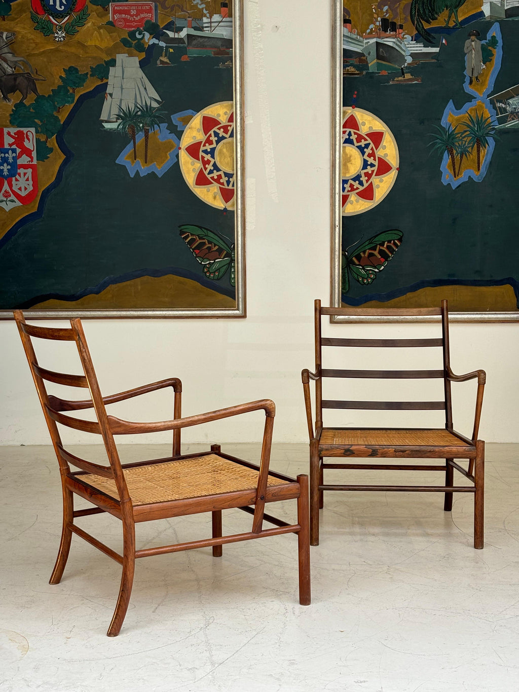 Pair of colonials armchairs by Ole Wanscher