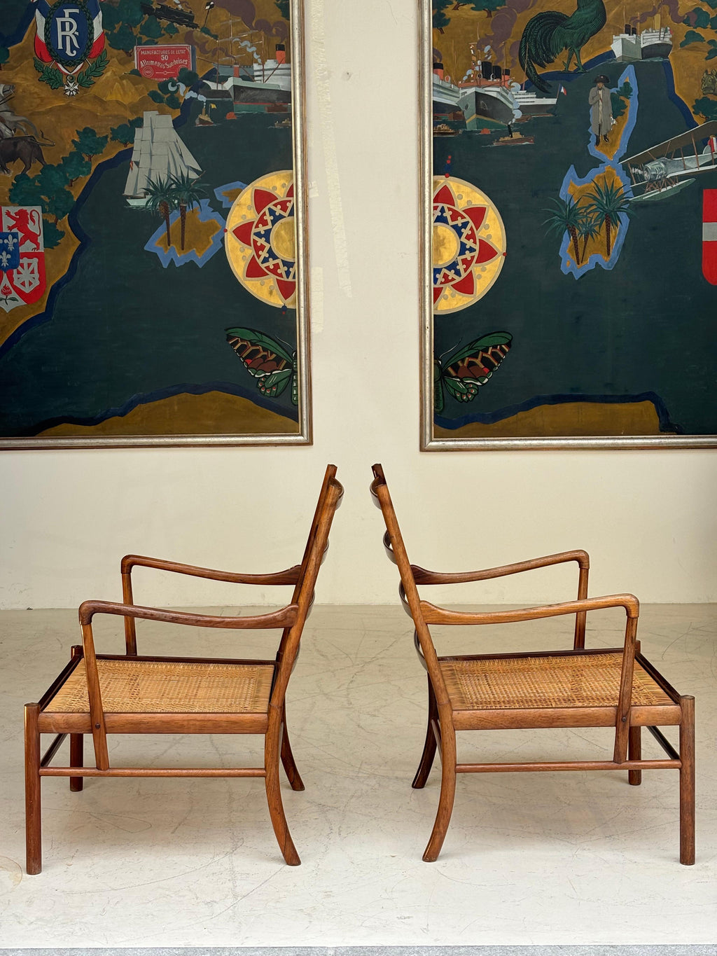 Pair of colonials armchairs by Ole Wanscher