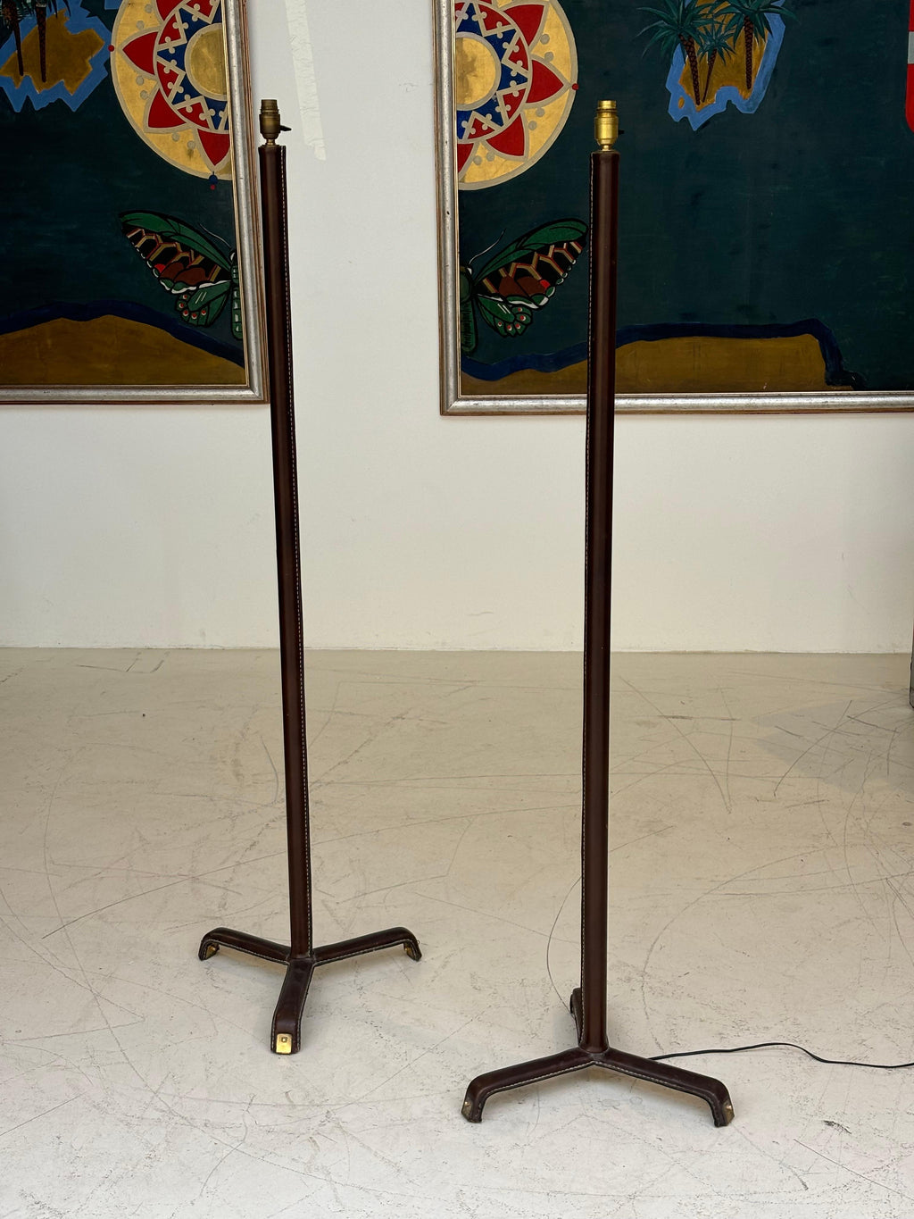 Nice pair of floorlamp by Jacques Adnet