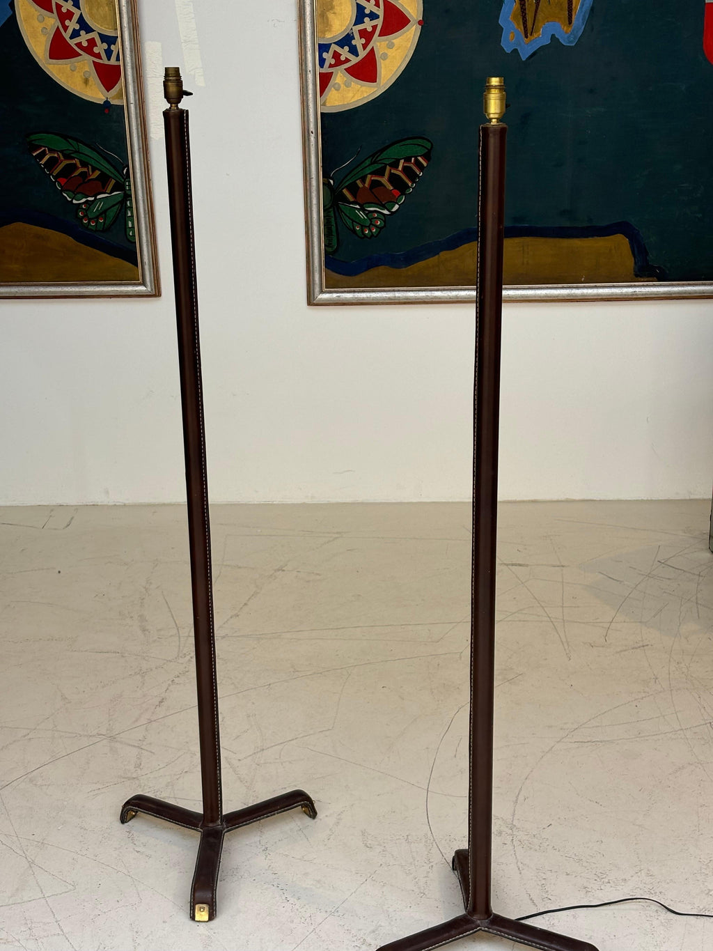 Nice pair of floorlamp by Jacques Adnet