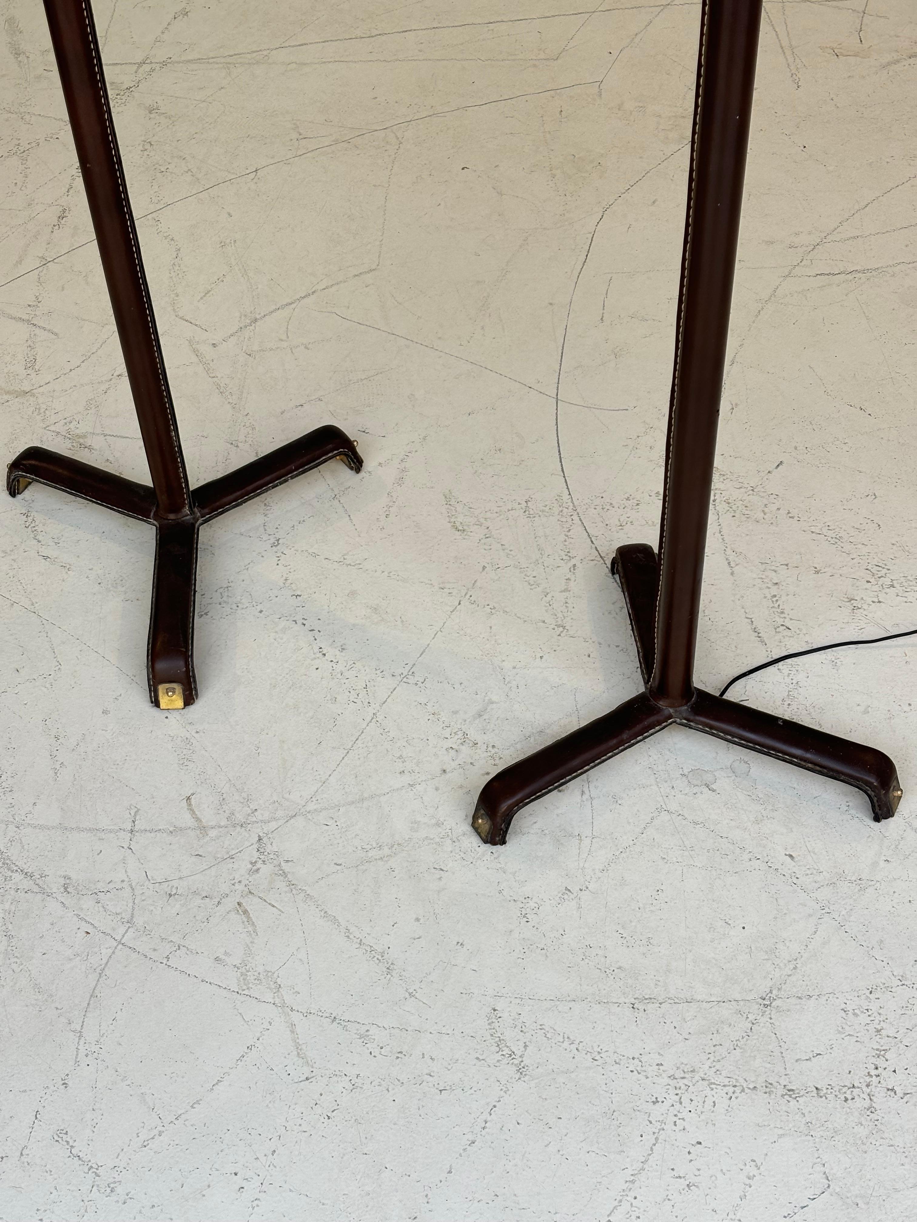 Nice pair of floorlamp by Jacques Adnet