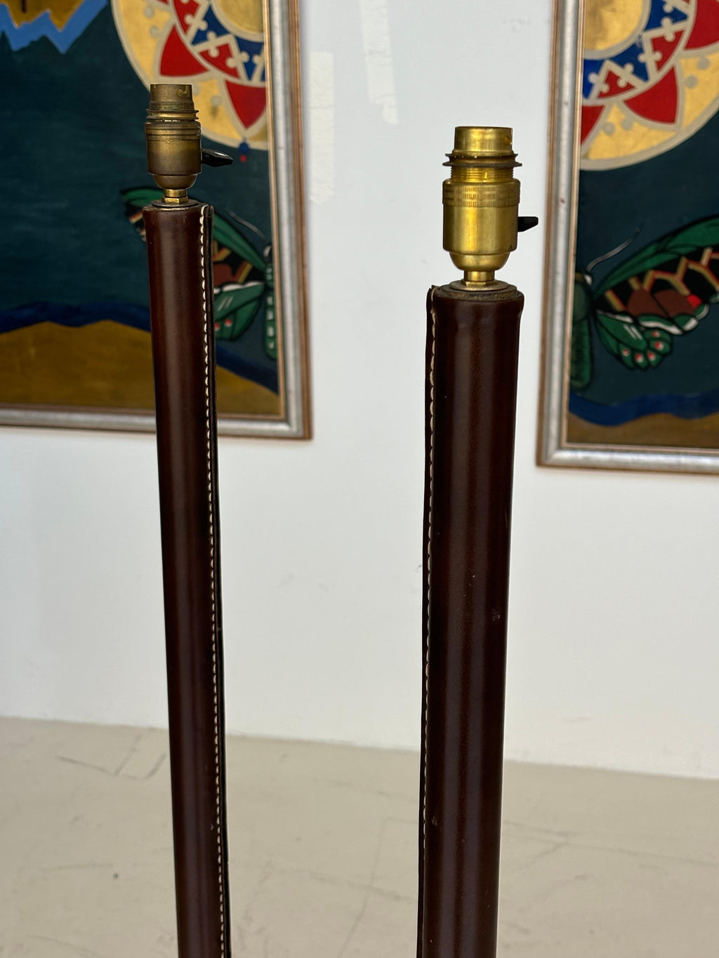Nice pair of floorlamp by Jacques Adnet