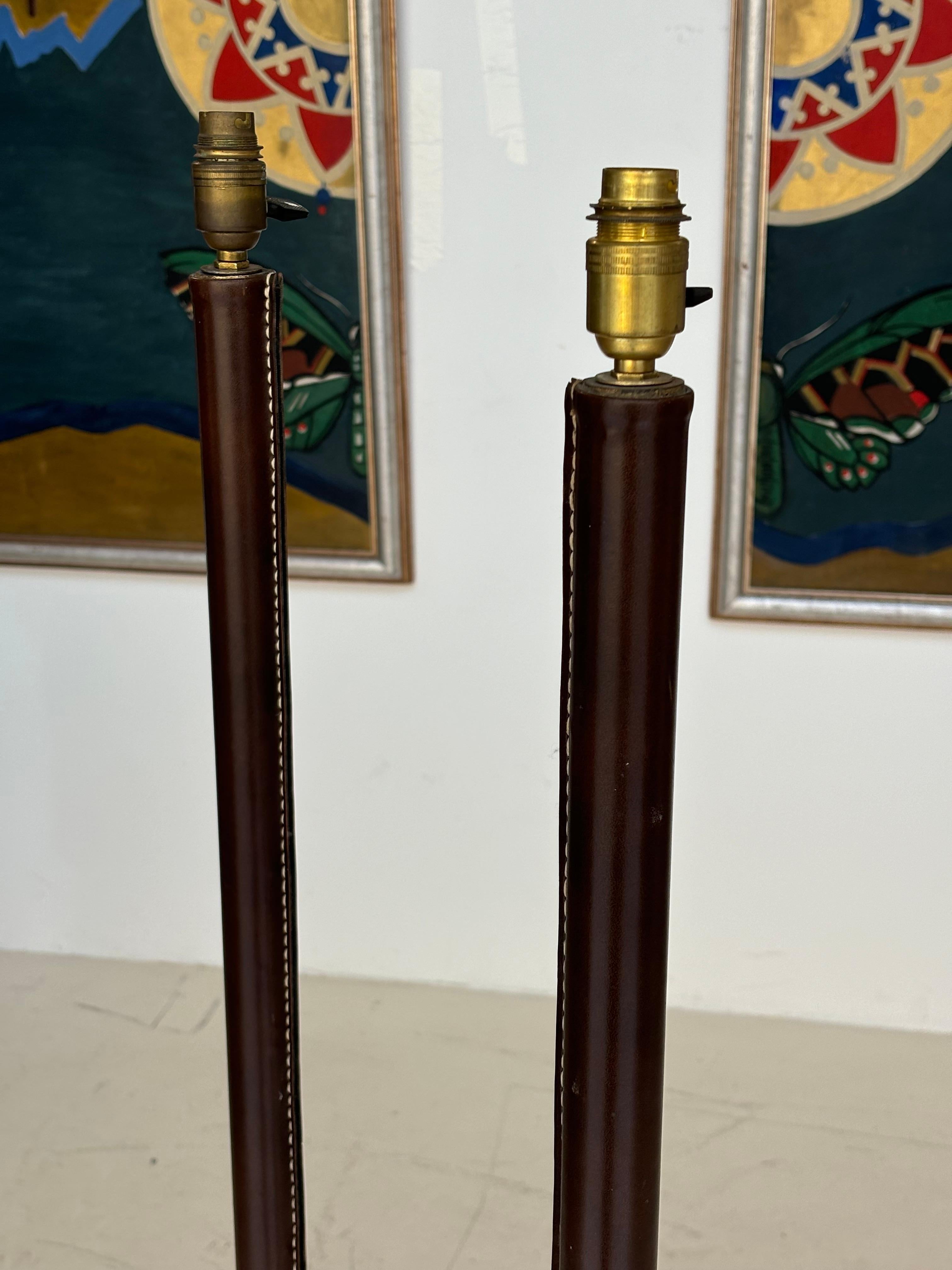 Nice pair of floorlamp by Jacques Adnet
