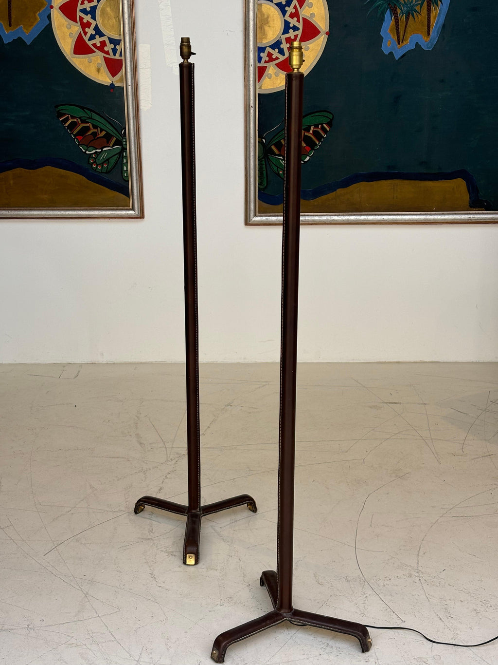 Nice pair of floorlamp by Jacques Adnet