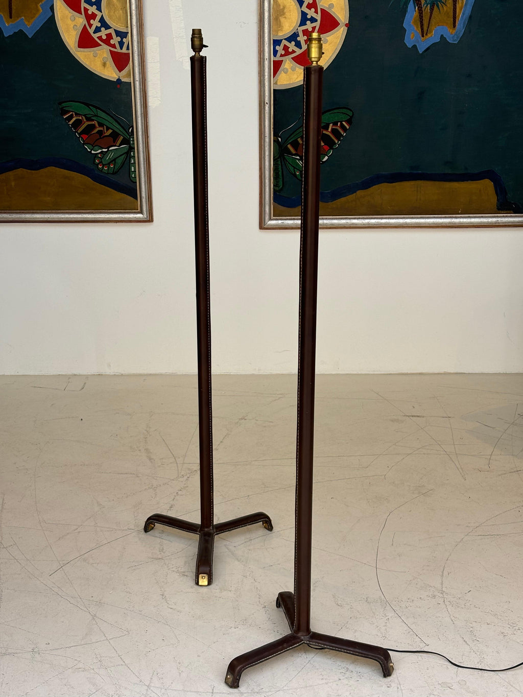 Nice pair of floorlamp by Jacques Adnet