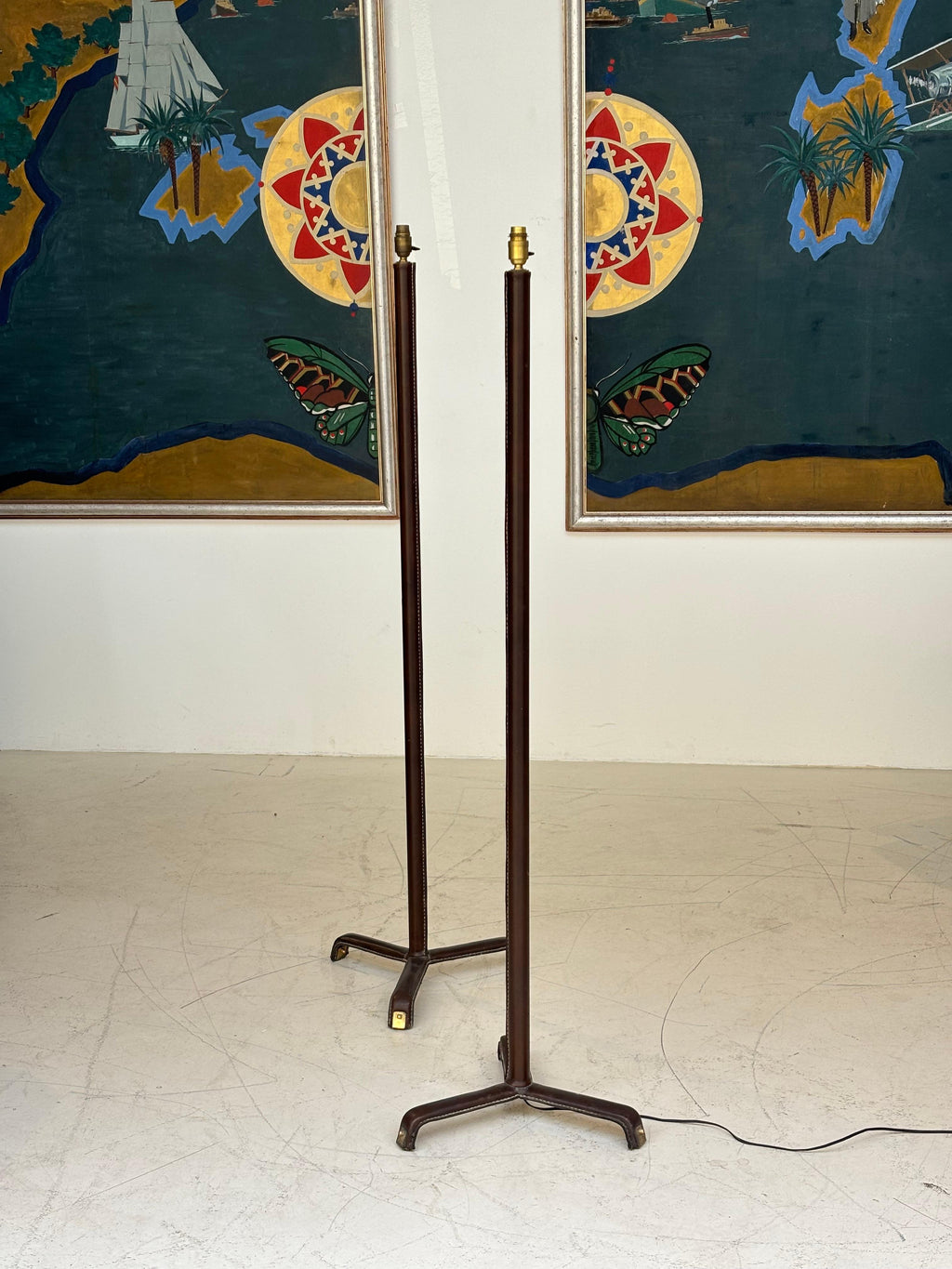 Nice pair of floorlamp by Jacques Adnet