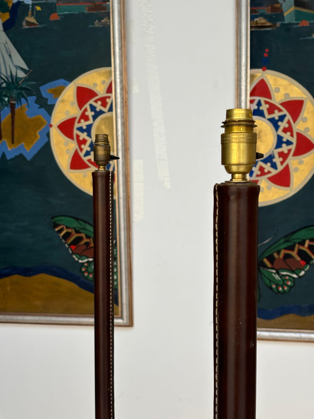 Nice pair of floorlamp by Jacques Adnet