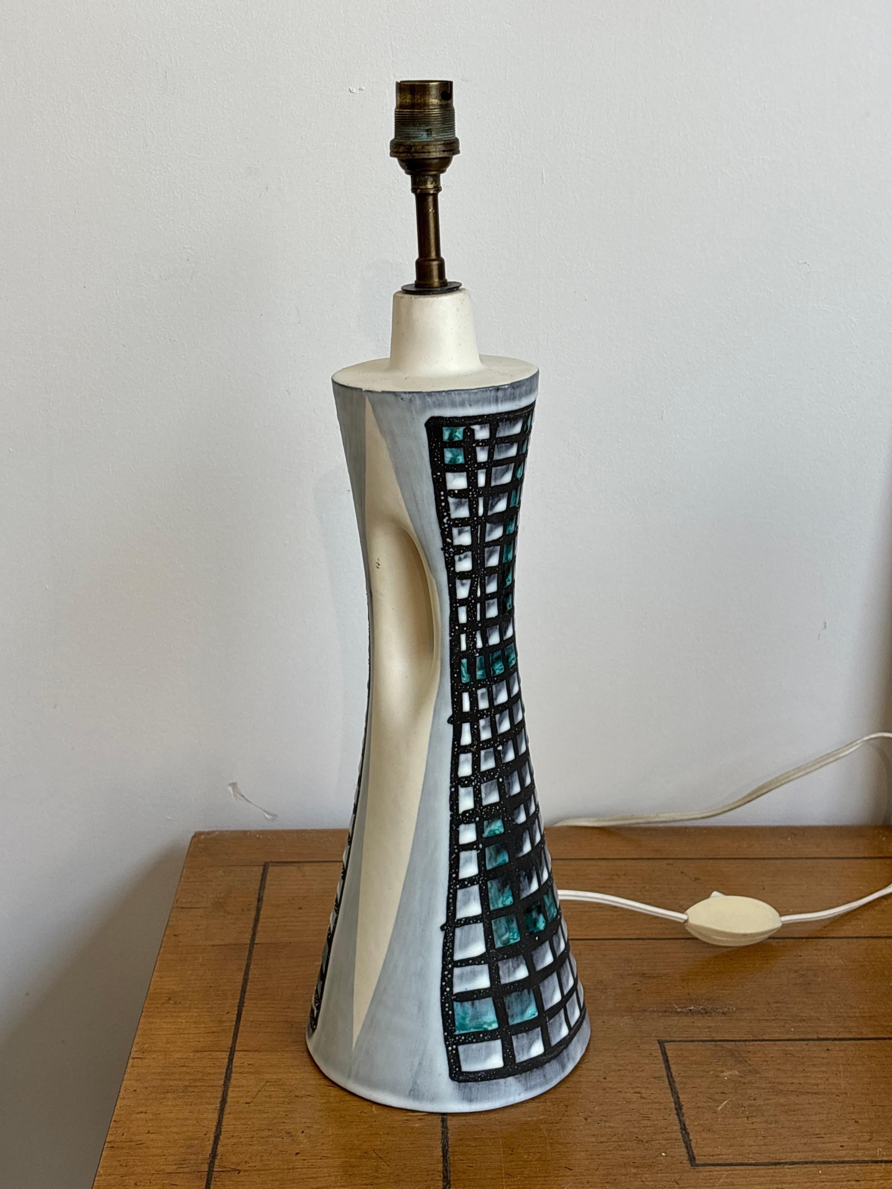 Nice lamp by Roger Capron in ceramic, Vallauris, france 1960