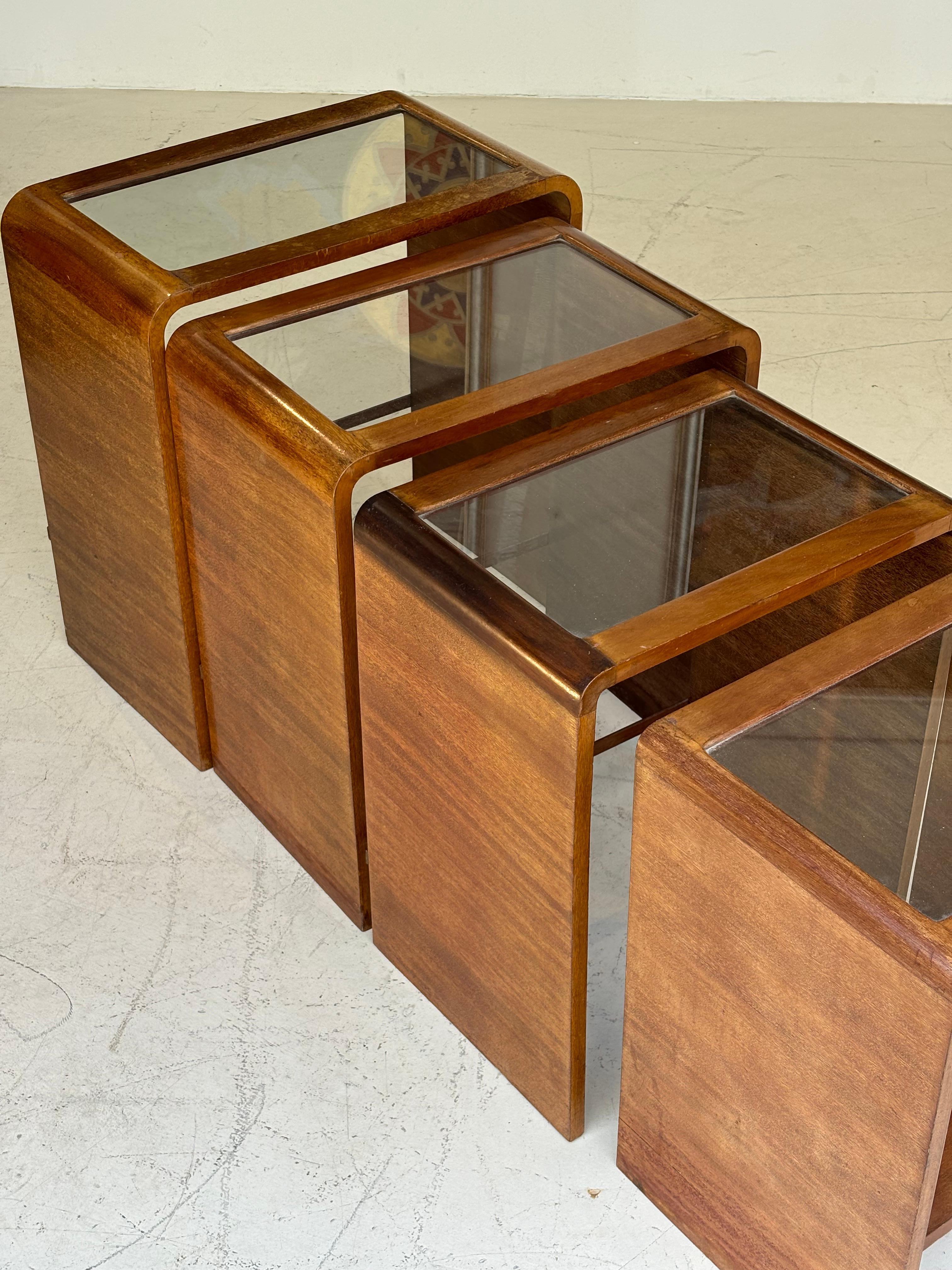 Nice french nesting table circa 1940 in the taste of Francis Jourdain