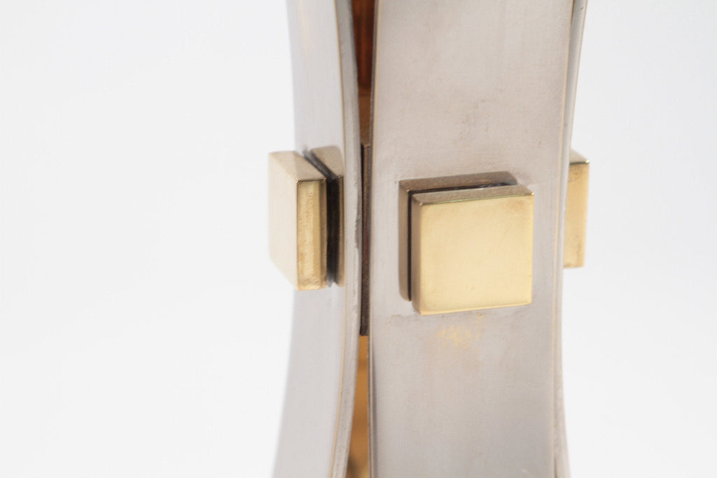 French Hollywood Regency Maison Charles brass Corolle lamp 1970s