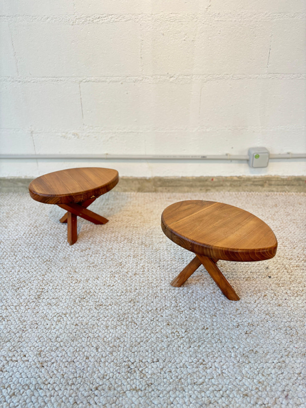 Stool or side table producted by Seltz after Pierre Chapo