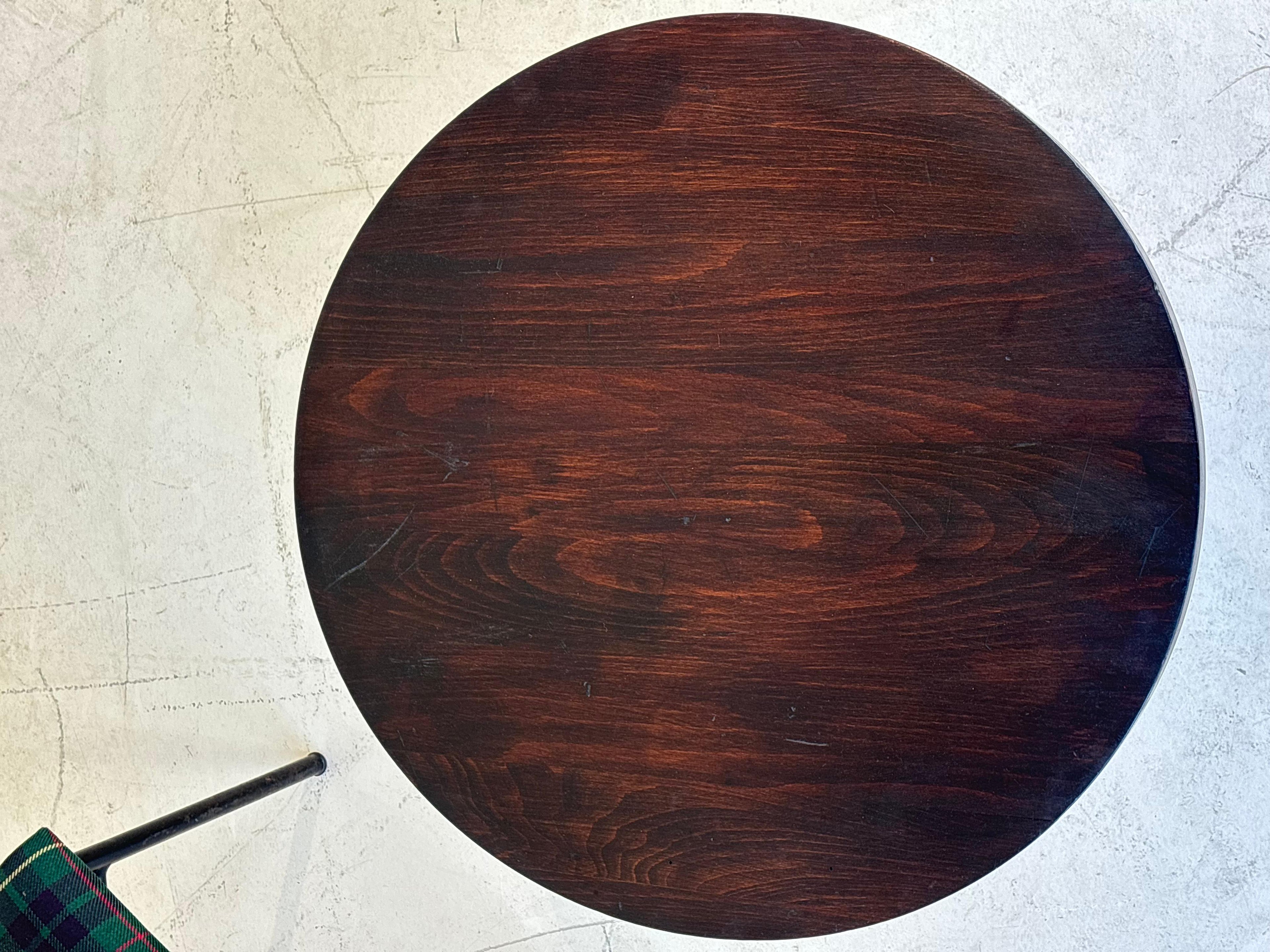Side table by Charles Dudouyt in oak circa 1950 for la gentilhommière