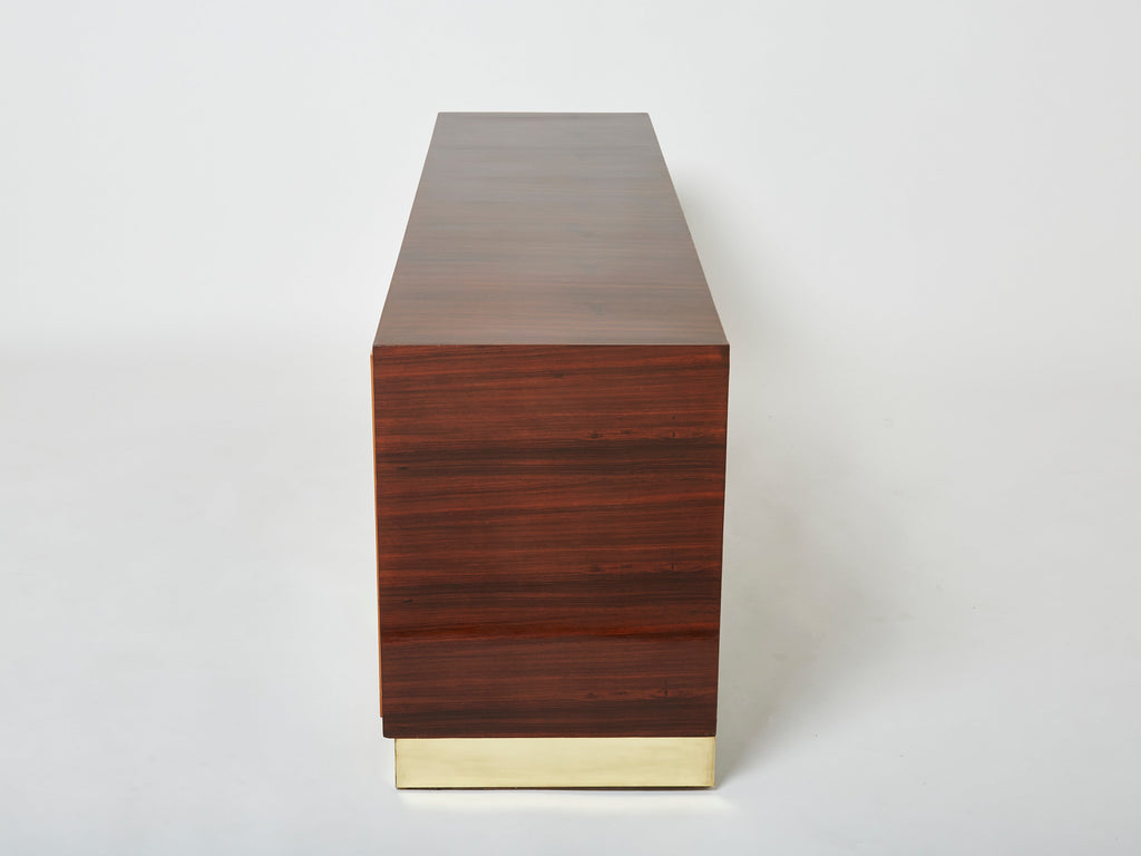 ISA Bergamo Italian rosewood and brass commode 1950s