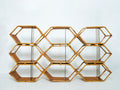 Italian Purini and Mariani bamboo brass shelves étagère for Vivai Del Sud 1976