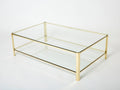 Large Two-tier Bronze coffee table by J.T. Lepelletier for Broncz 1960s