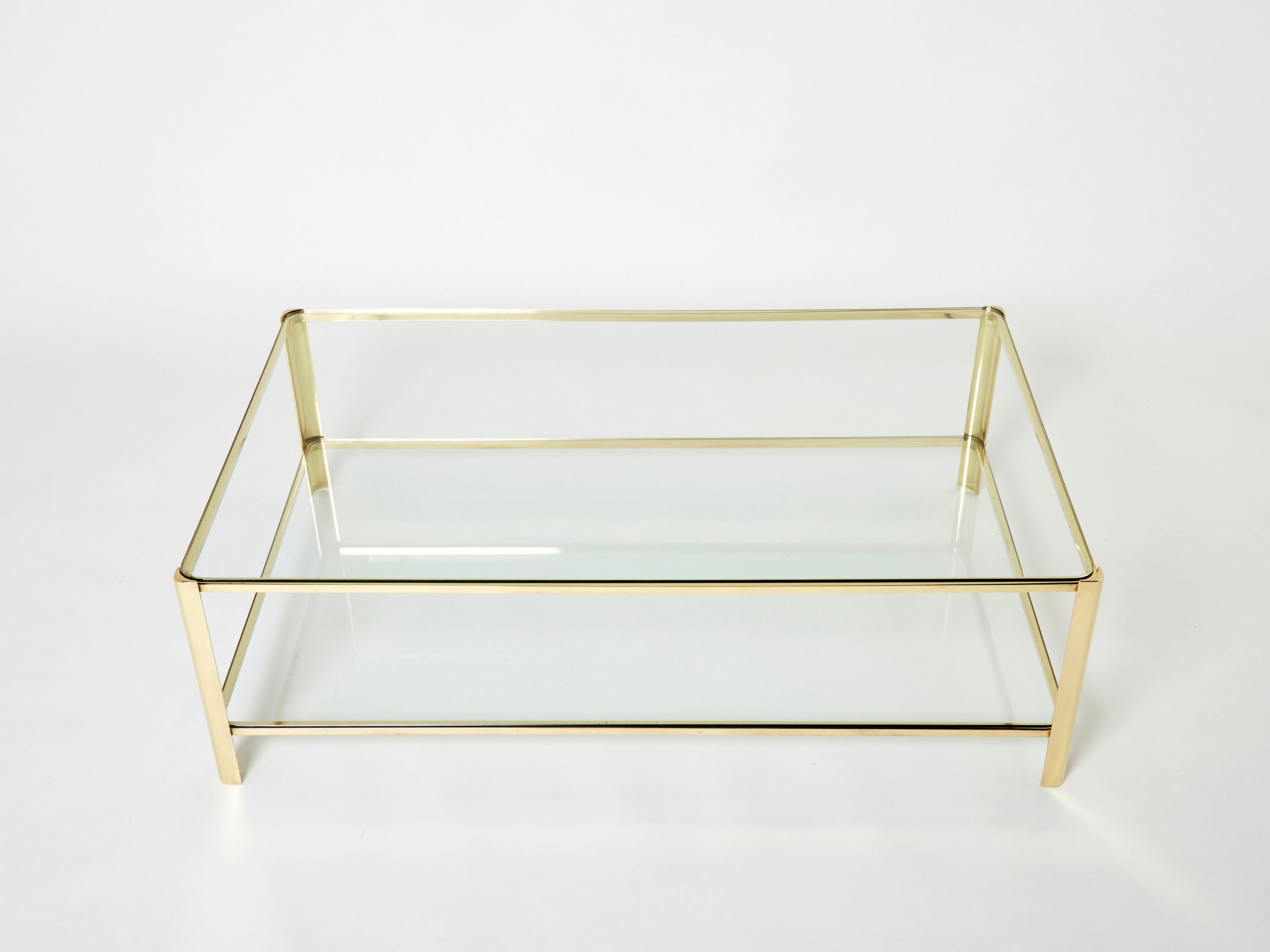 Large Two-tier Bronze coffee table by J.T. Lepelletier for Broncz 1960s
