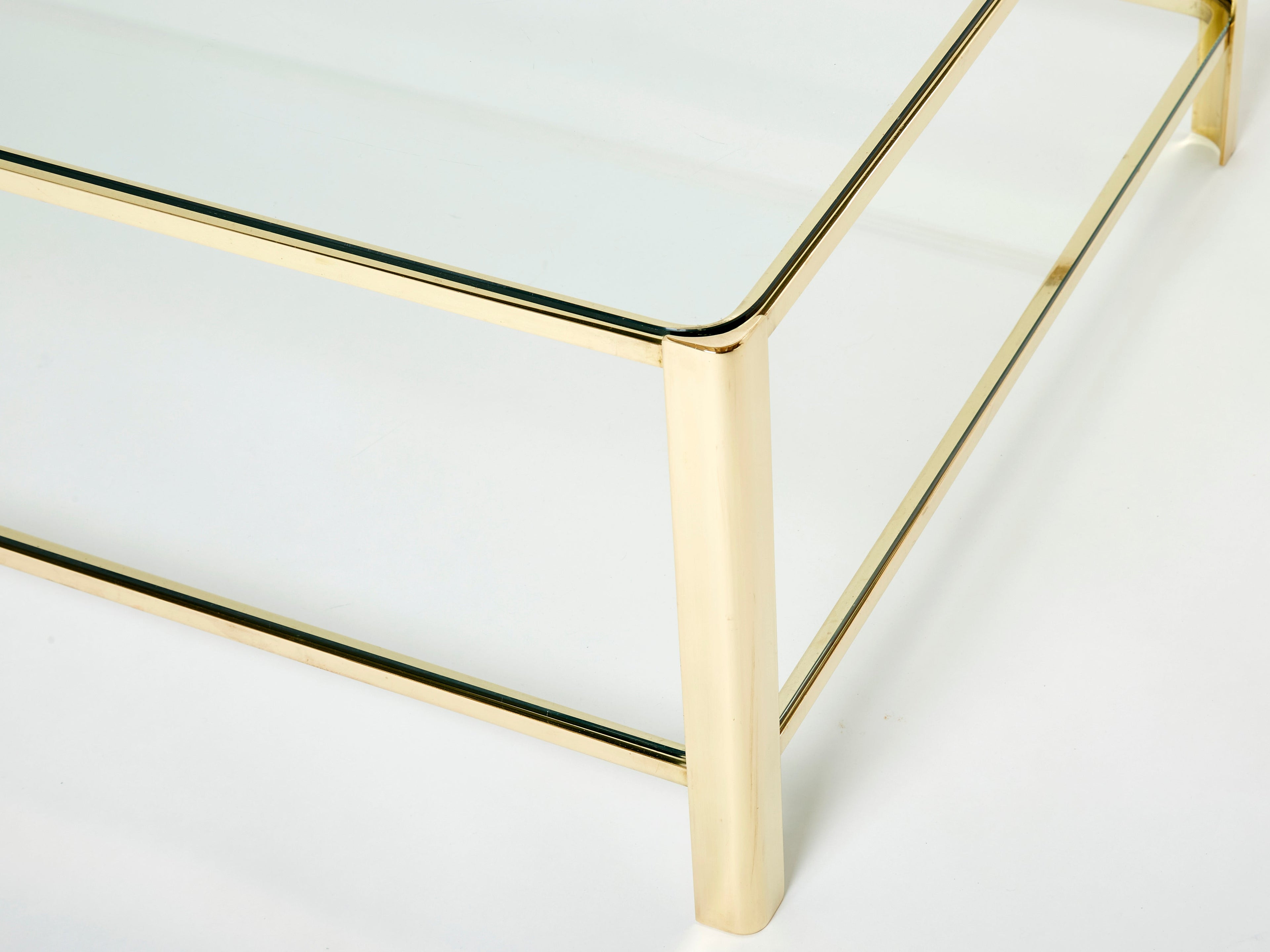 Large Two-tier Bronze coffee table by J.T. Lepelletier for Broncz 1960s