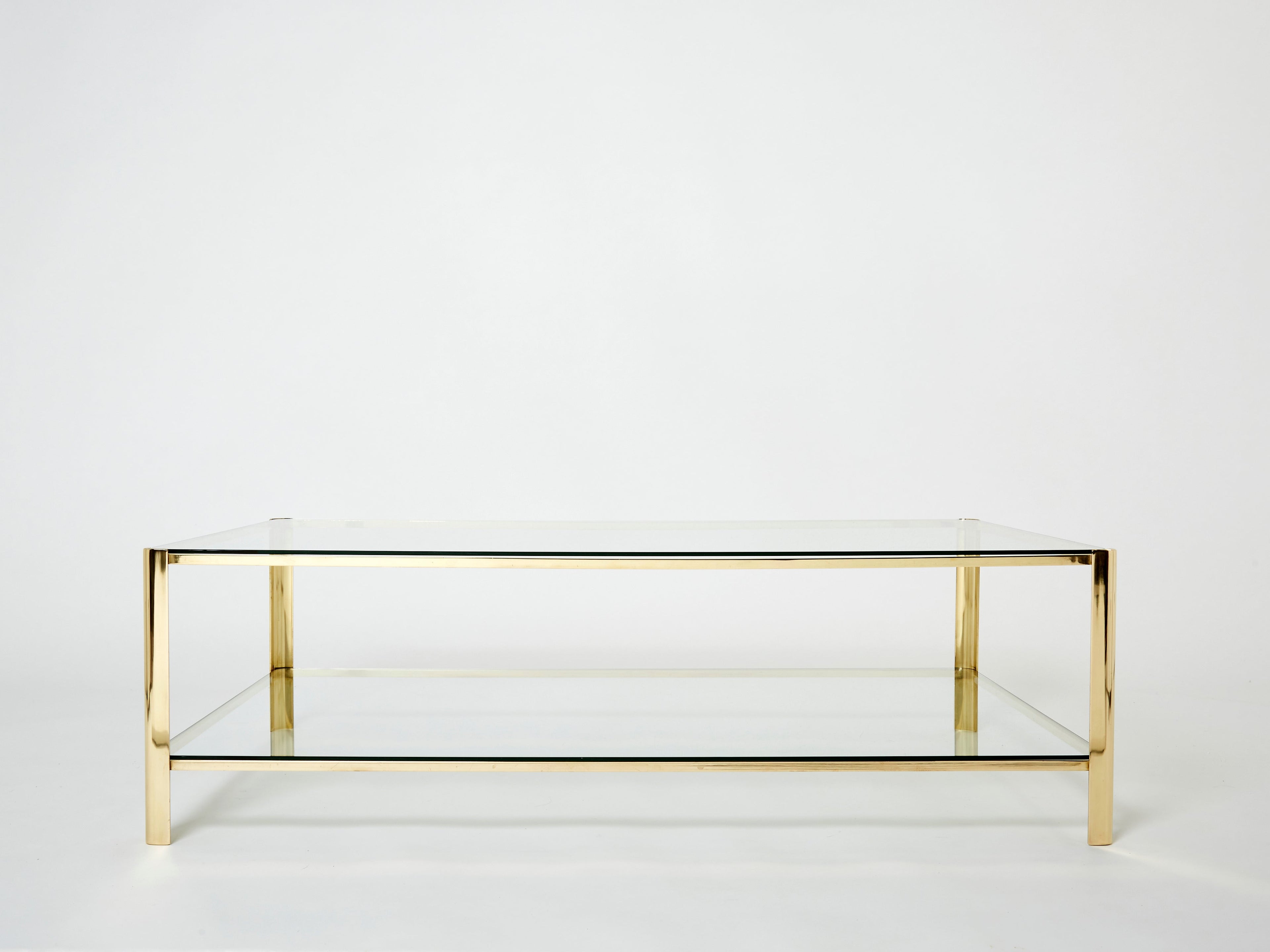 Large Two-tier Bronze coffee table by J.T. Lepelletier for Broncz 1960s