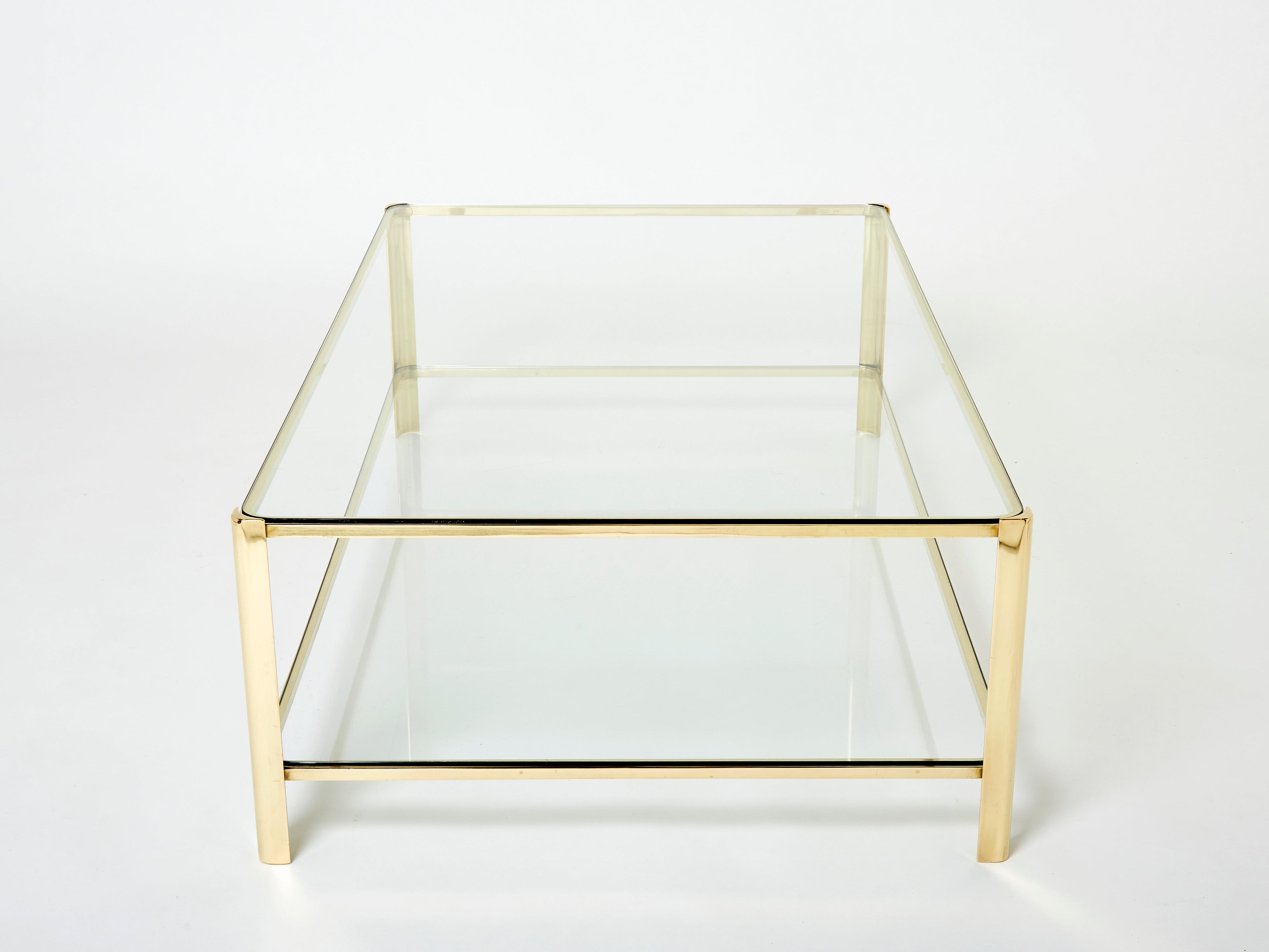Large Two-tier Bronze coffee table by J.T. Lepelletier for Broncz 1960s