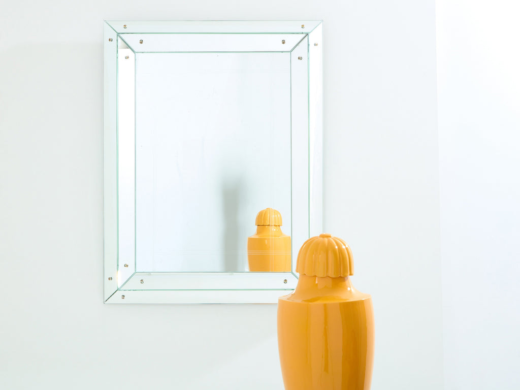 Jacques Adnet large Art deco parclose mirror 1947