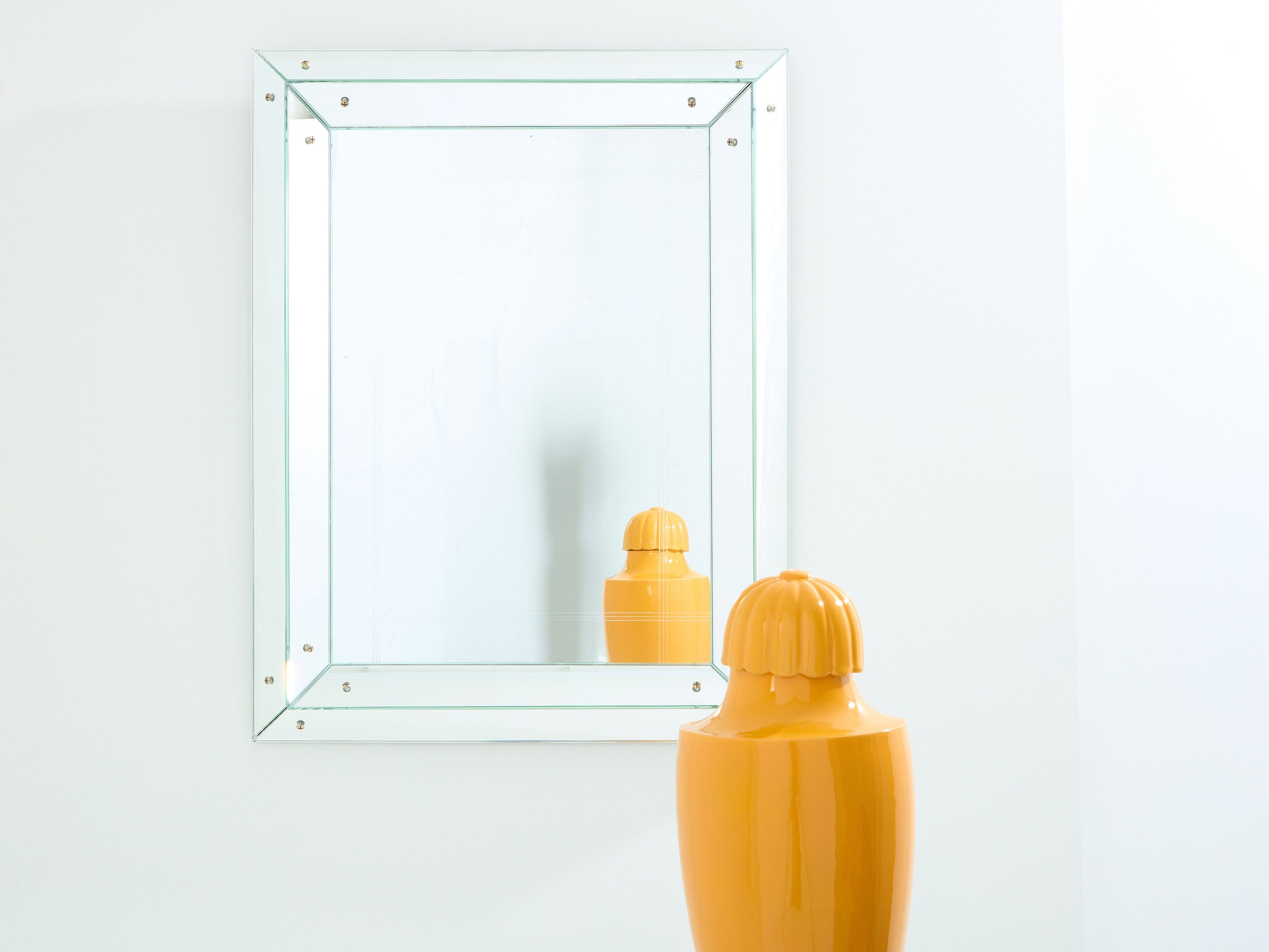 Jacques Adnet large Art deco parclose mirror 1947