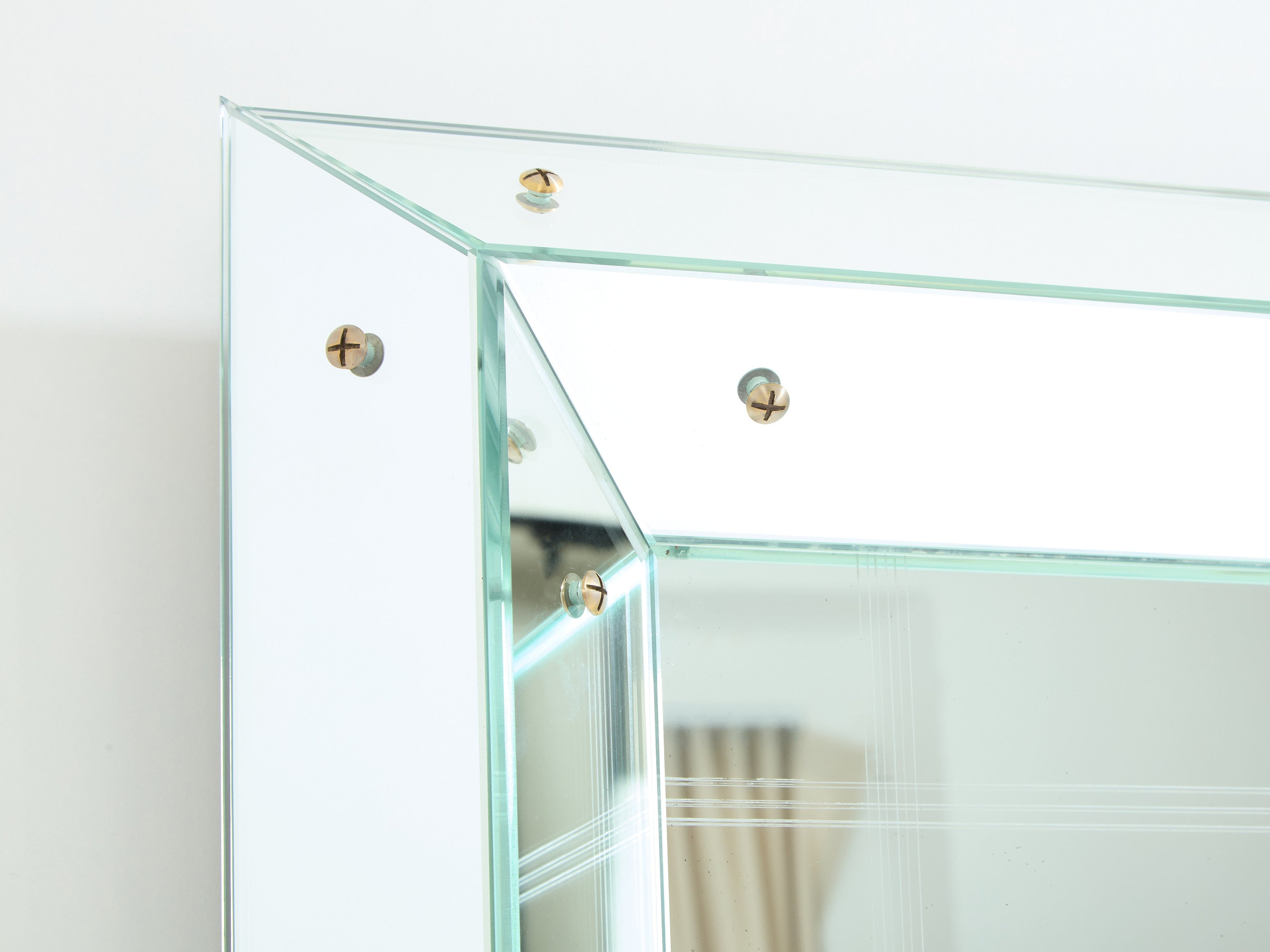 Jacques Adnet large Art deco parclose mirror 1947