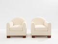 Jacques Adnet pair of modernist club chairs rosewood 1931
