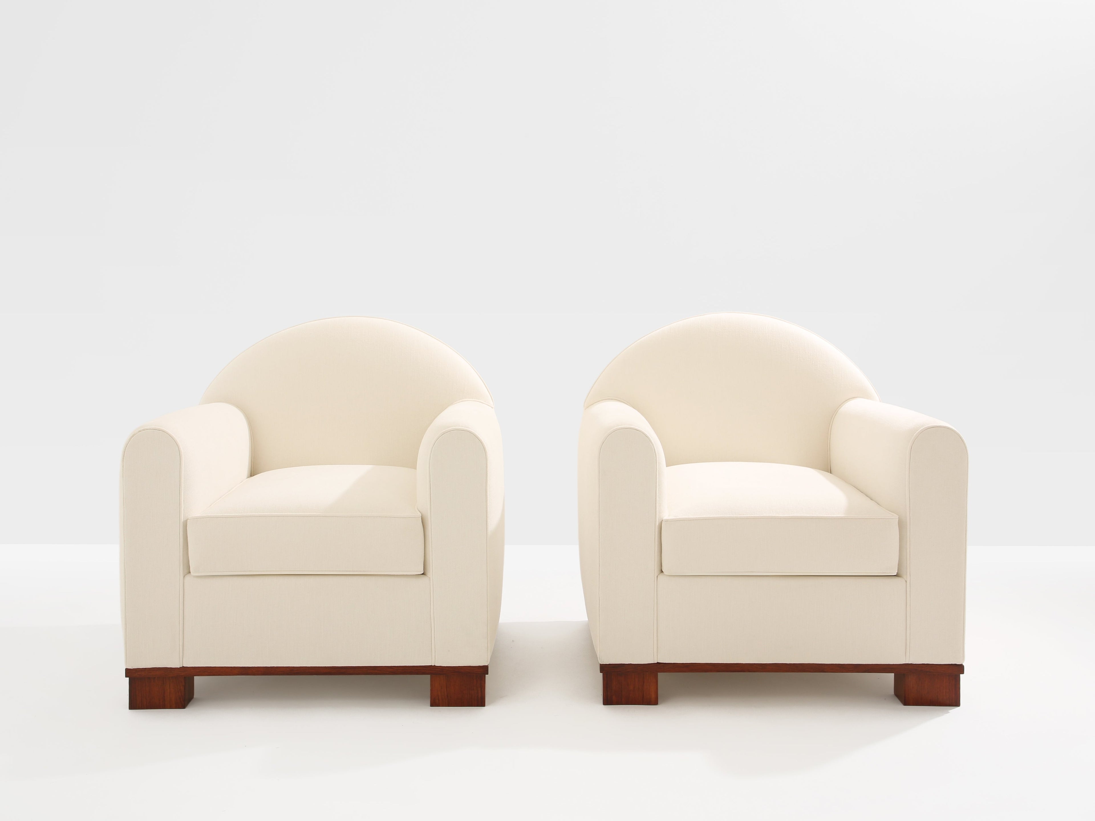 Jacques Adnet pair of modernist club chairs rosewood 1931