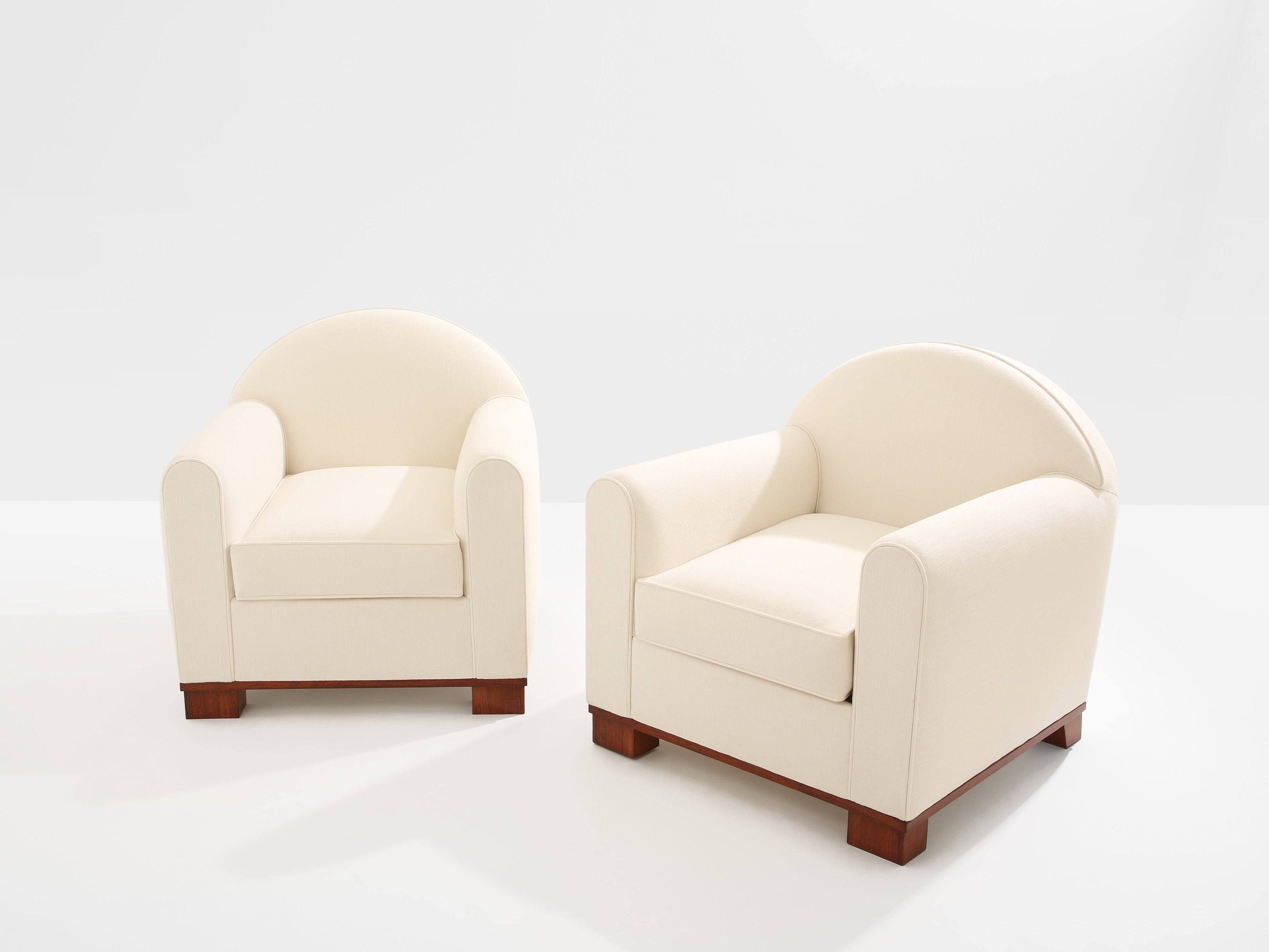 Jacques Adnet pair of modernist club chairs rosewood 1931