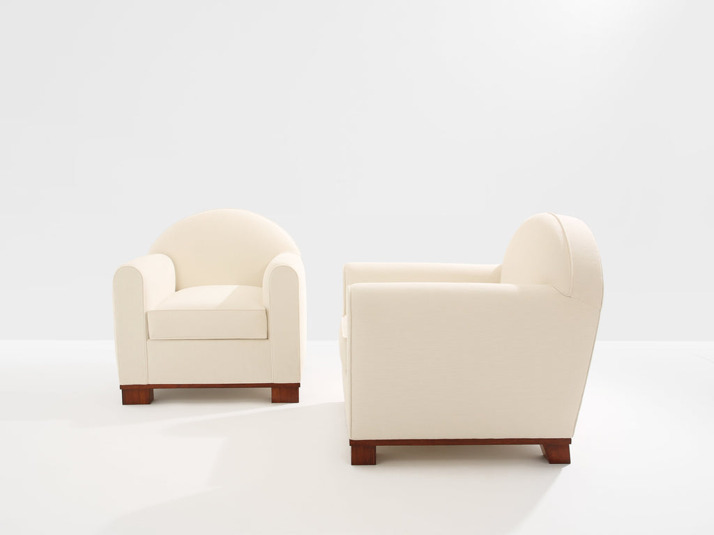 Jacques Adnet pair of modernist club chairs rosewood 1931