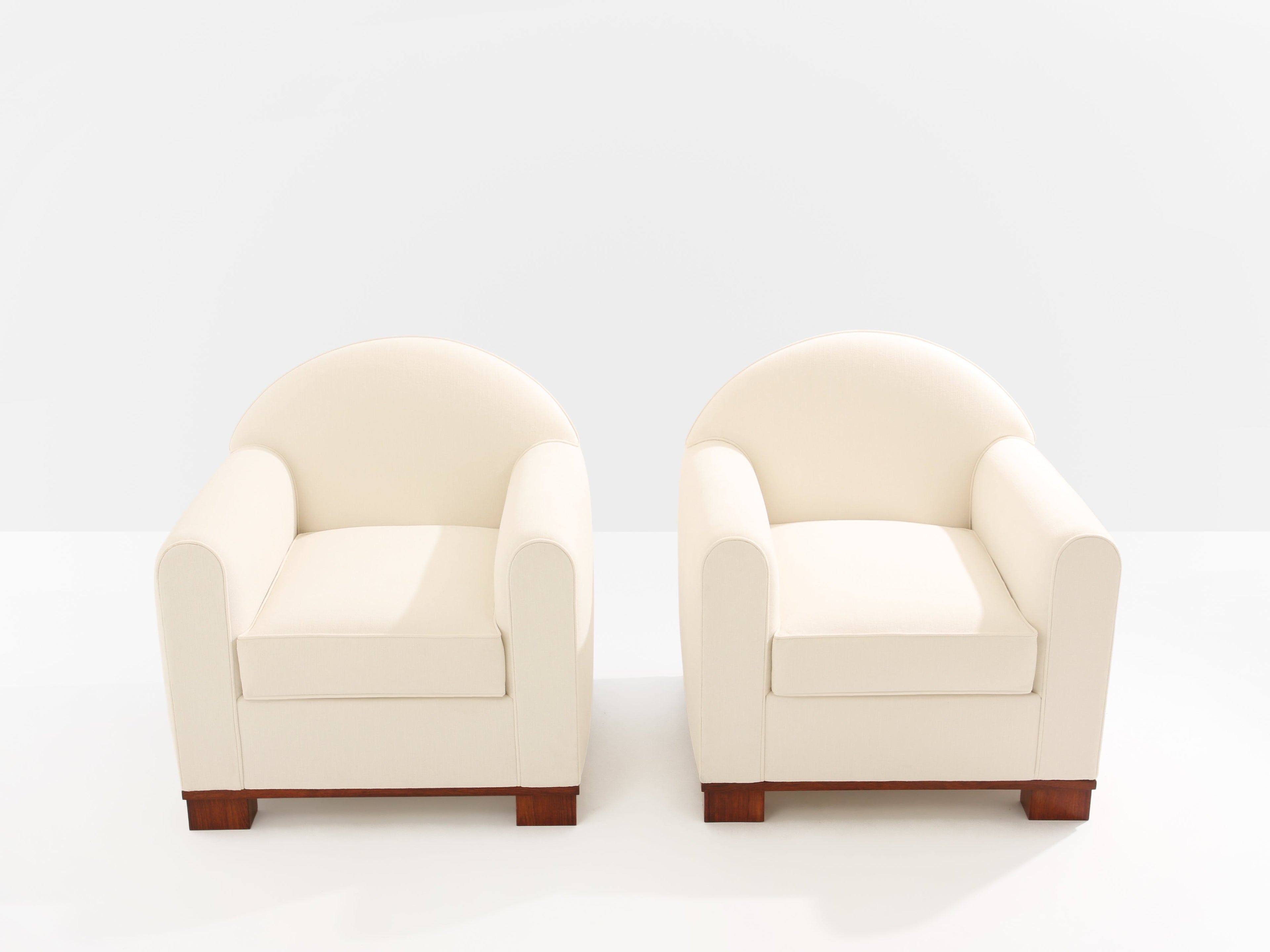 Jacques Adnet pair of modernist club chairs rosewood 1931