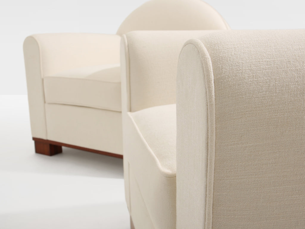 Jacques Adnet pair of modernist club chairs rosewood 1931