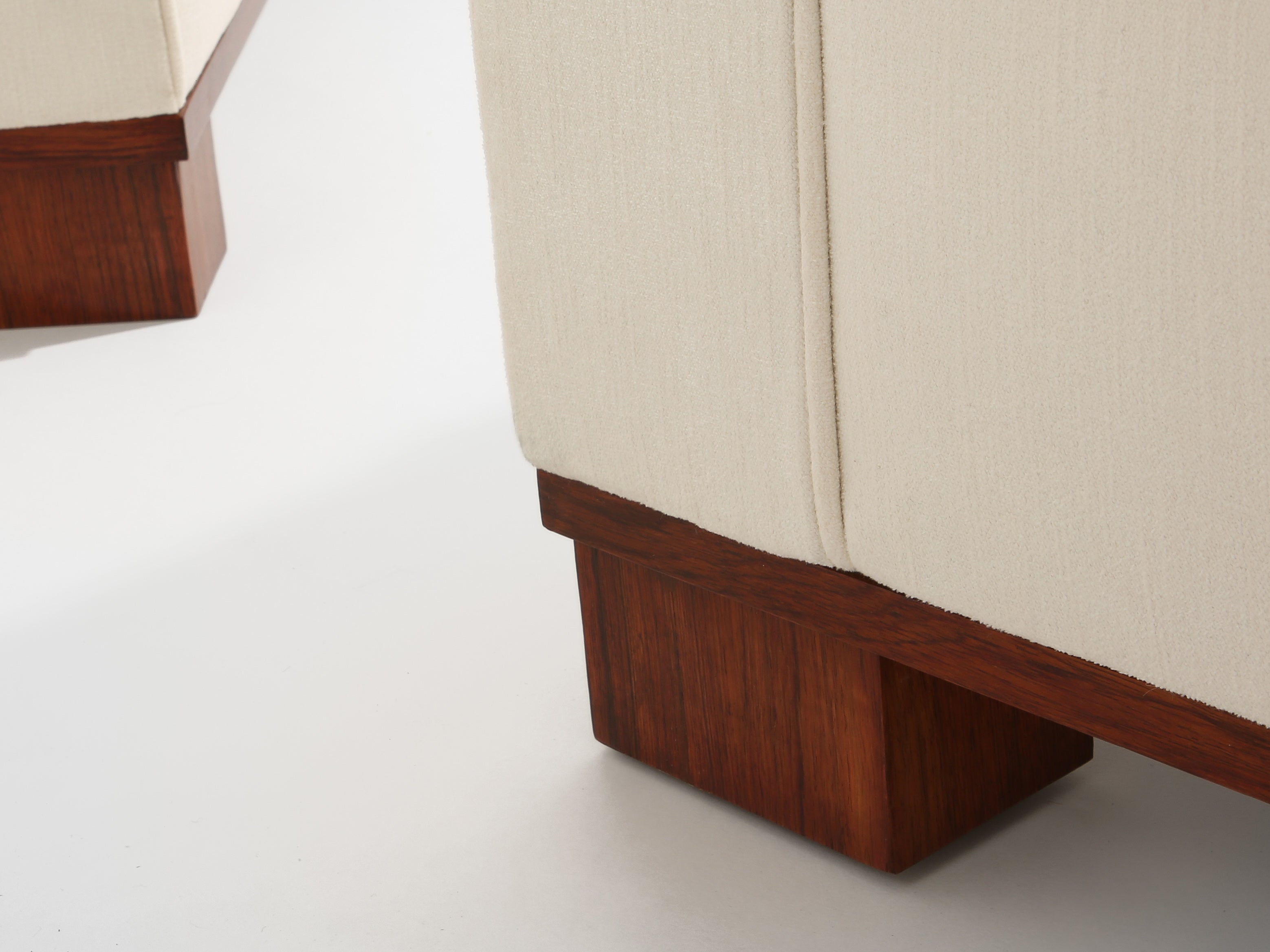 Jacques Adnet pair of modernist club chairs rosewood 1931