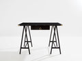 Jacques Adnet pique sellier leather and brass desk 1950