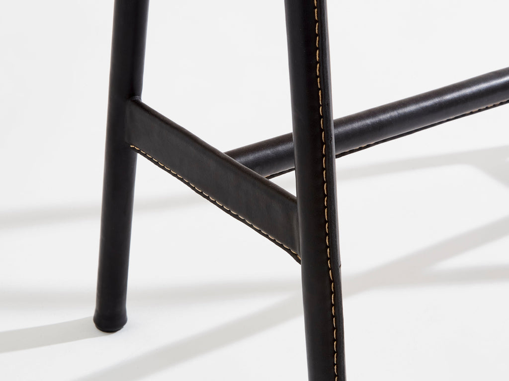 Jacques Adnet pique sellier leather and brass desk 1950