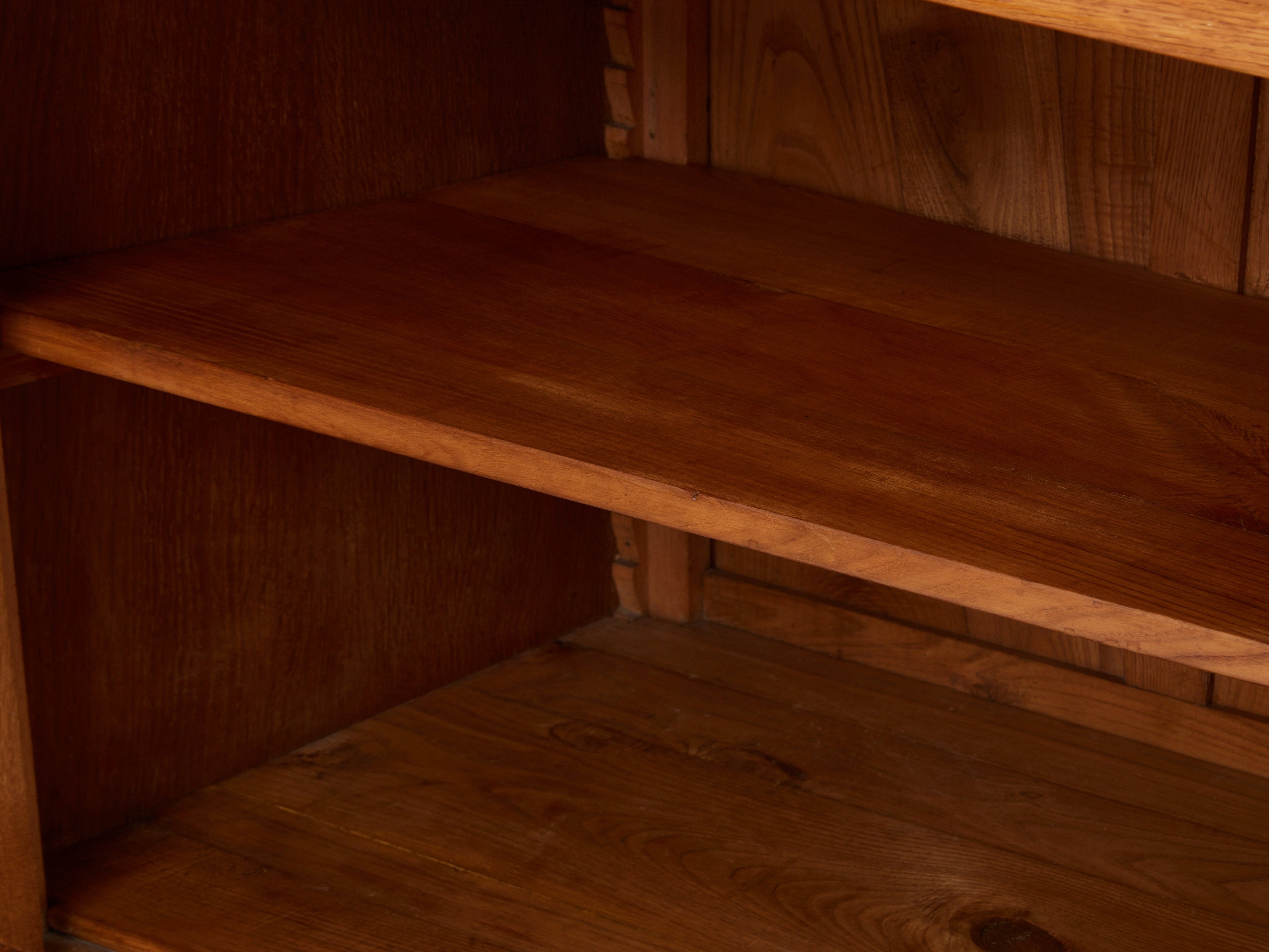 Jacques Adnet solid oak sideboard red lacquer 1940