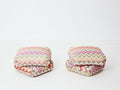 Jacques Charpentier for Maison Jansen pair of ottomans Missoni upholstery 1970s
