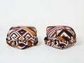 Jacques Charpentier for Maison Jansen pair of ottomans graphic 1970s