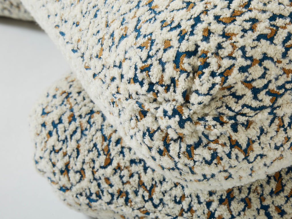 Jacques Charpentier pair of ottomans stools alpaca boucle Maison Jansen 1970s