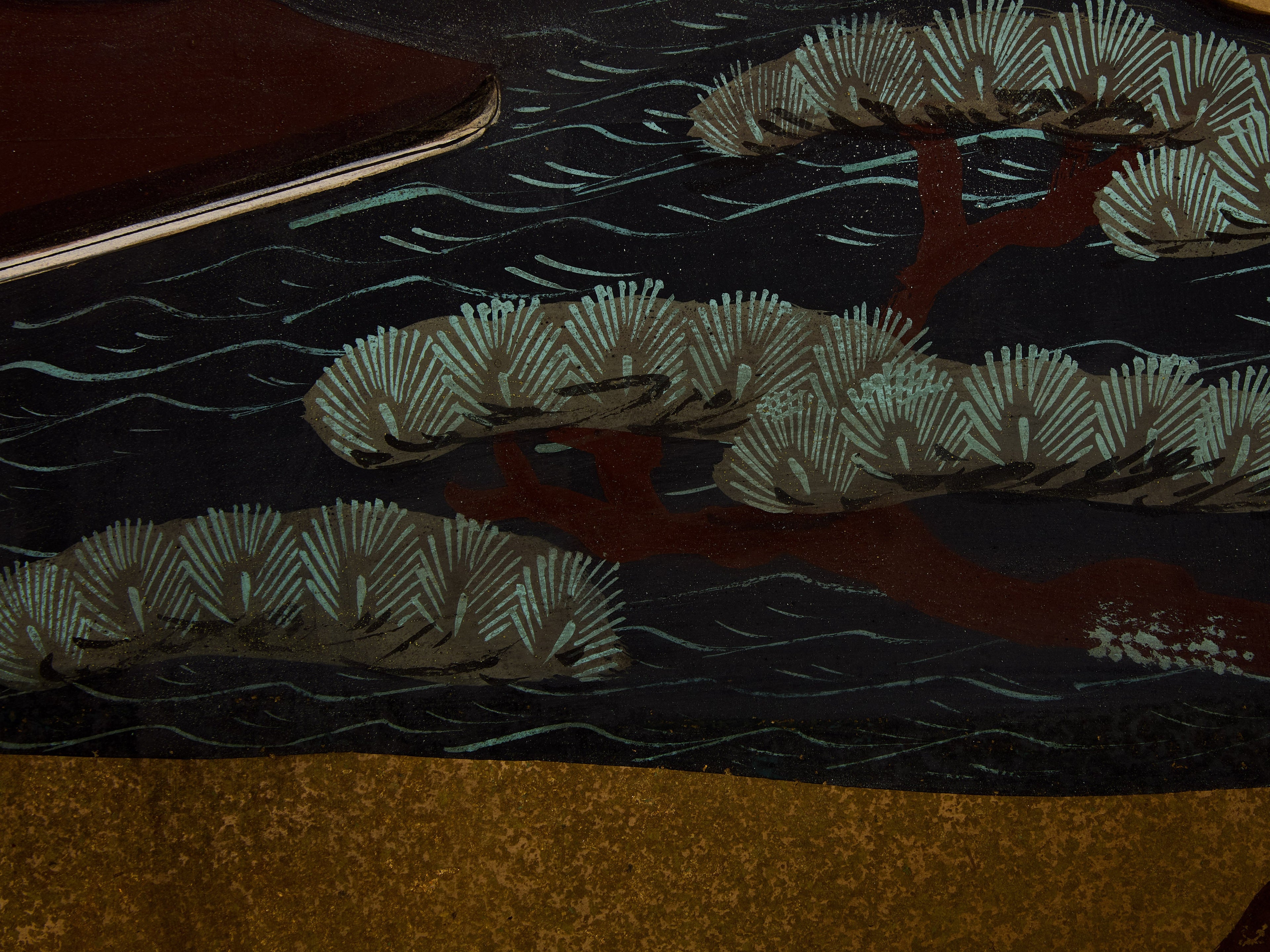 Japanese Byobu six panels screen on paper Edo Period 19th century
