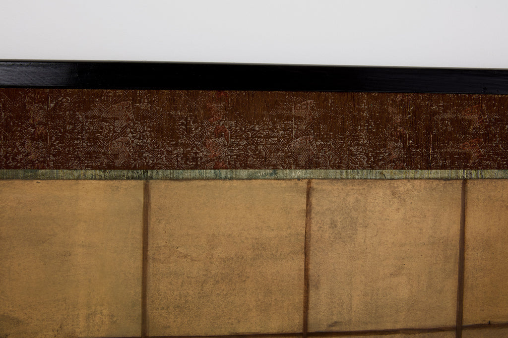 Japanese Byobu six panels screen on paper Edo Period 19th century