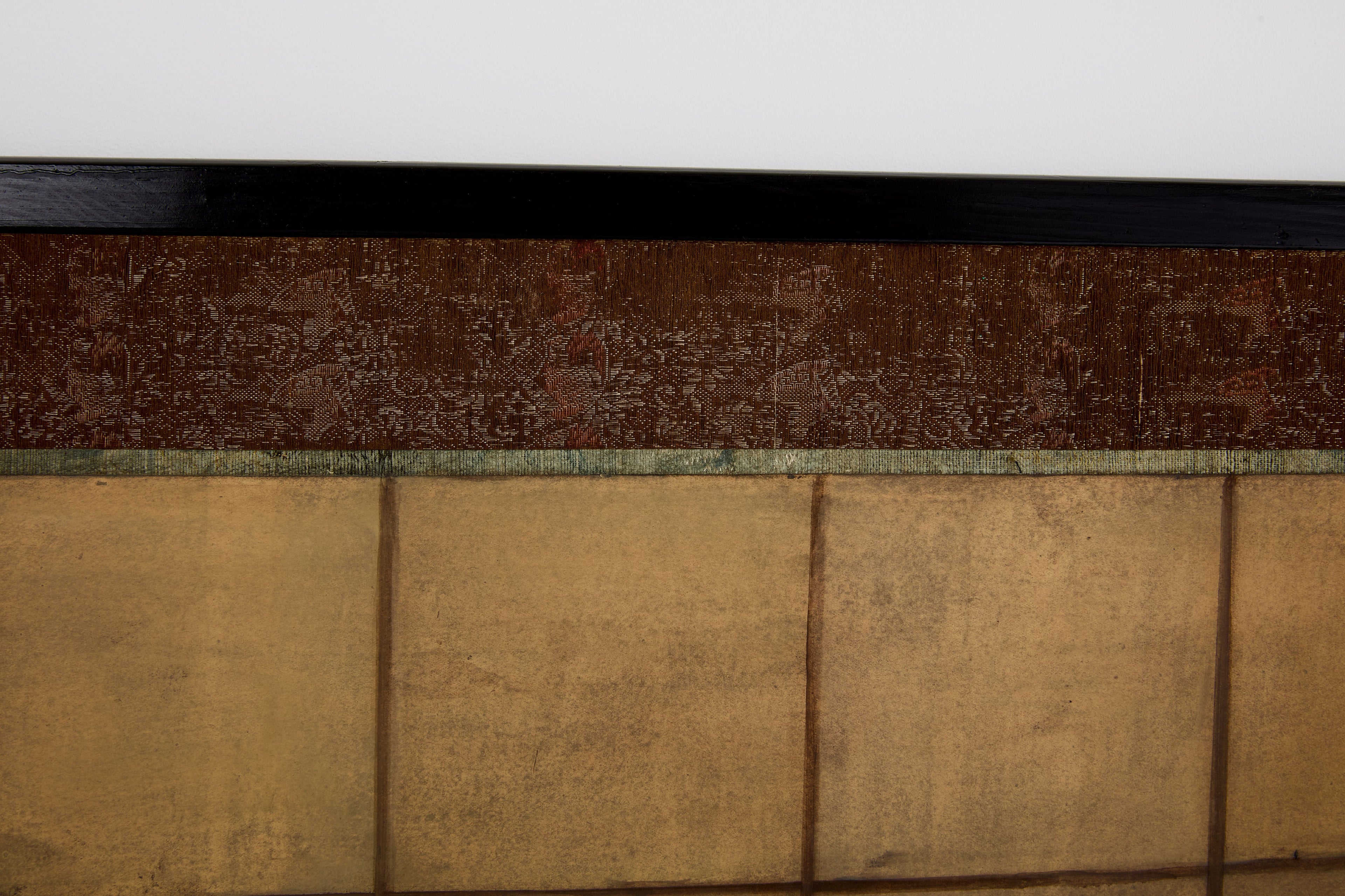 Japanese Byobu six panels screen on paper Edo Period 19th century