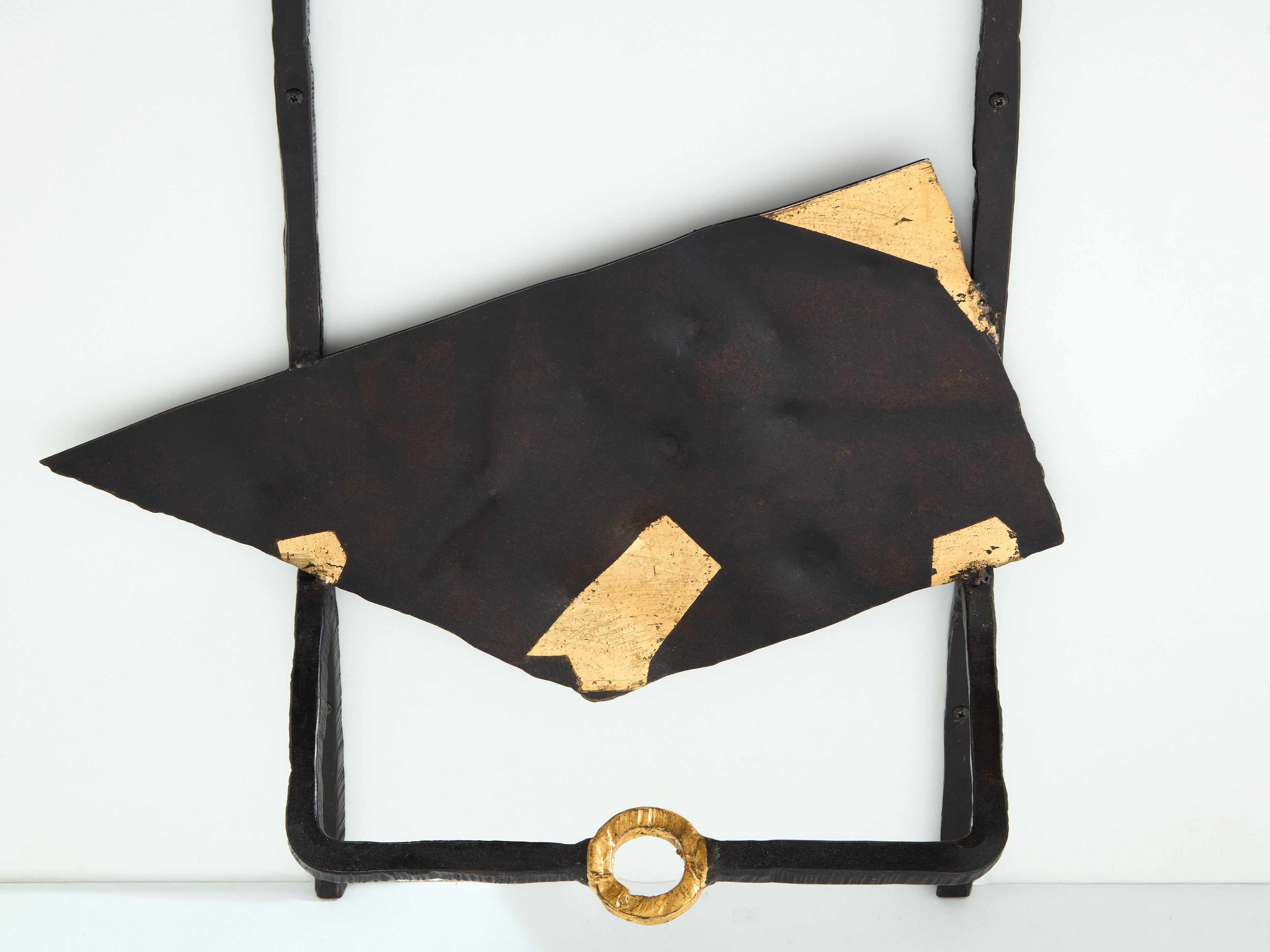 Jean-Jacques Argueyrolles brutalist console tables wrought iron 1990