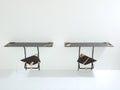 Jean-Jacques Argueyrolles brutalist console tables wrought iron 1990