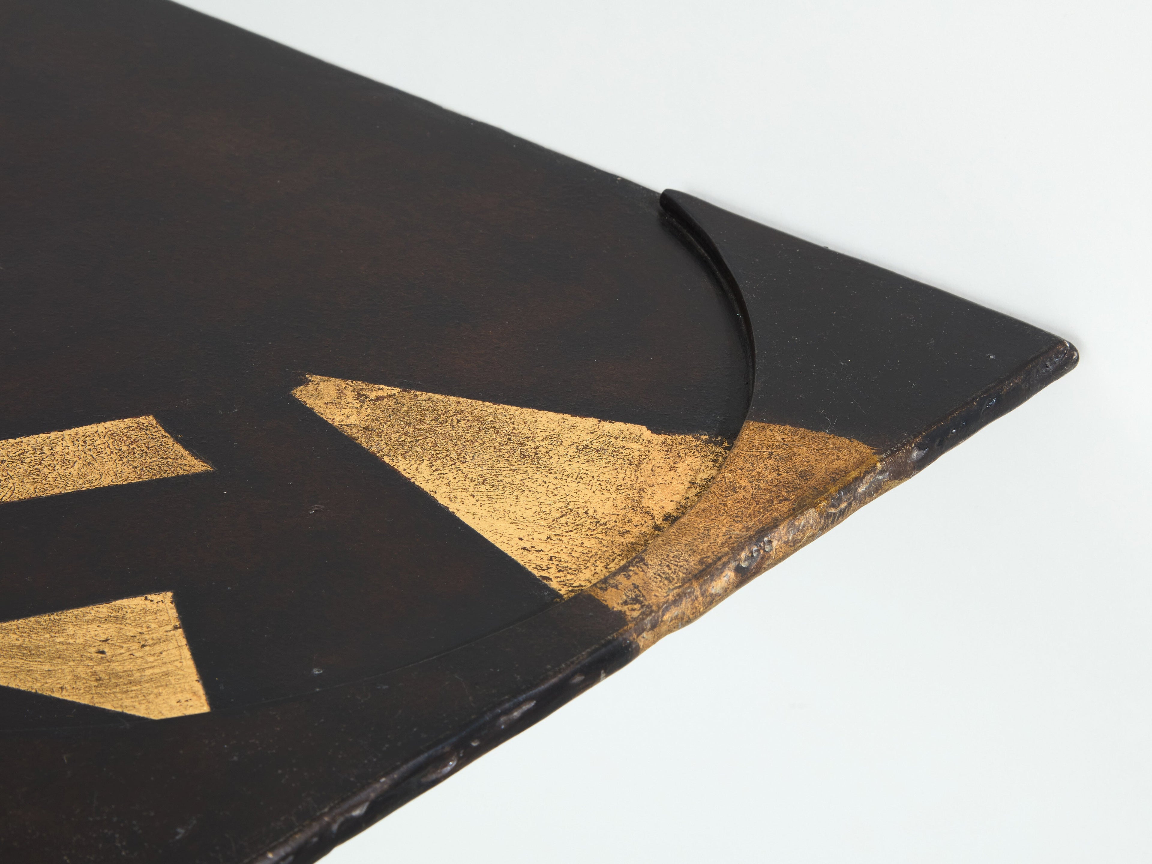 Jean-Jacques Argueyrolles brutalist console tables wrought iron 1990