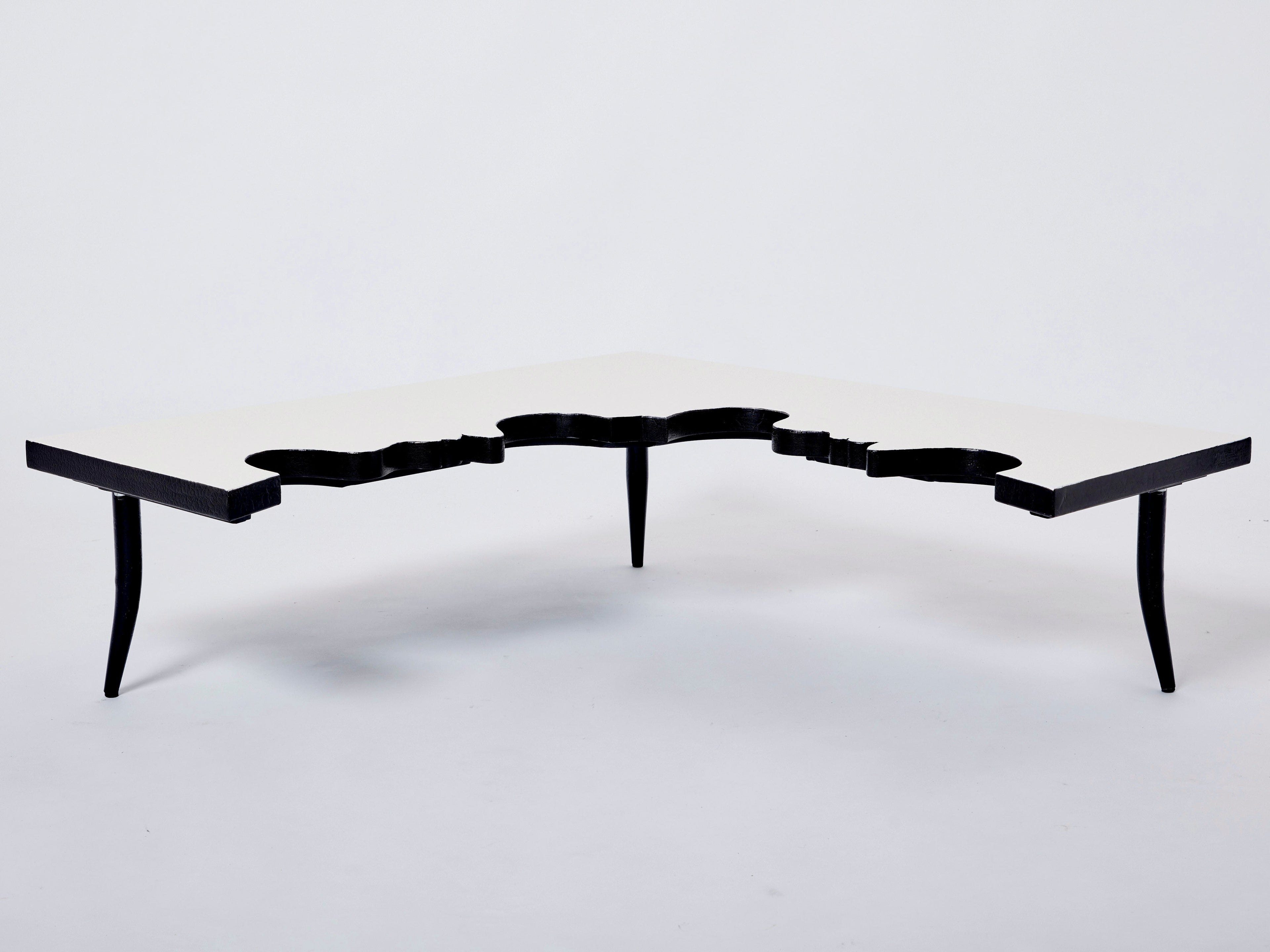 Jean Marais iron wood coffee table Hommage a Jean Cocteau 1972